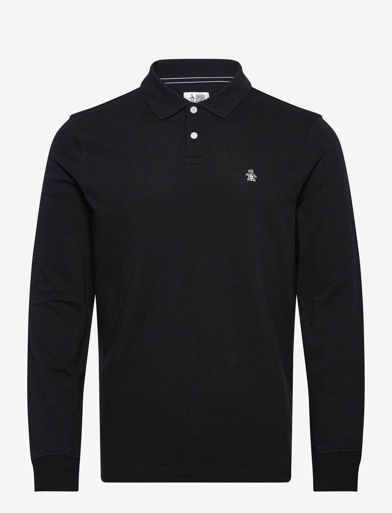 Original Penguin - LS CTTN TNCL PIQ POL - długi rękaw - dark sapphire - 0