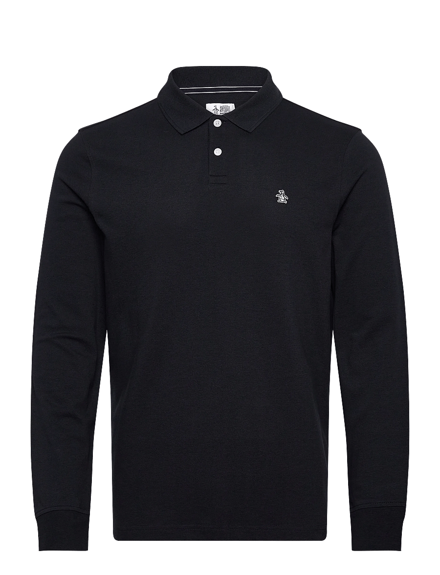 Original Penguin - LS CTTN TNCL PIQ POL - langærmede poloer - dark sapphire - 0