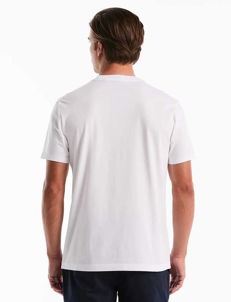 Original Penguin - JRSY GRPHC OUTLINE P TEE - kortärmade t-shirts - bright white - 2