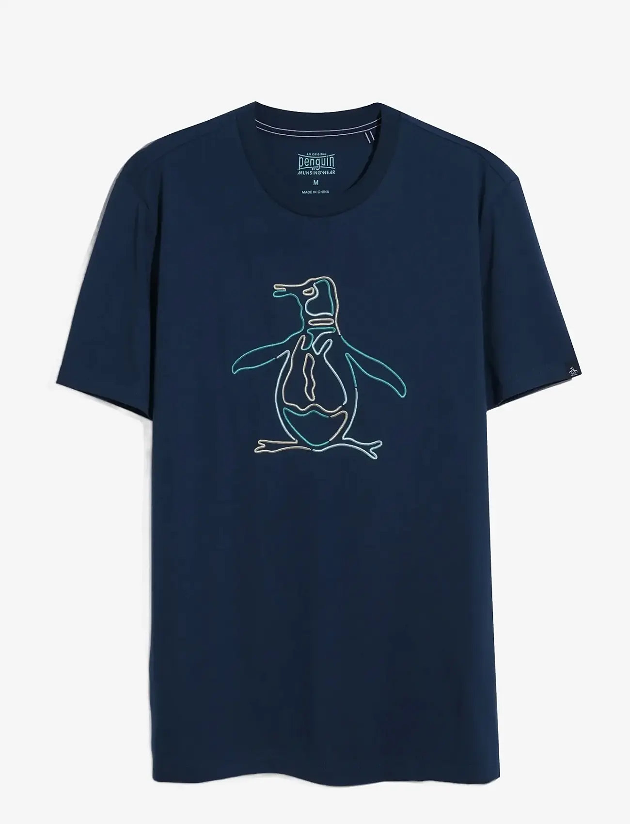Original Penguin - JRSY GRPHC OUTLINE P TEE - lühikeste varrukatega t-särgid - sargasso sea - 1