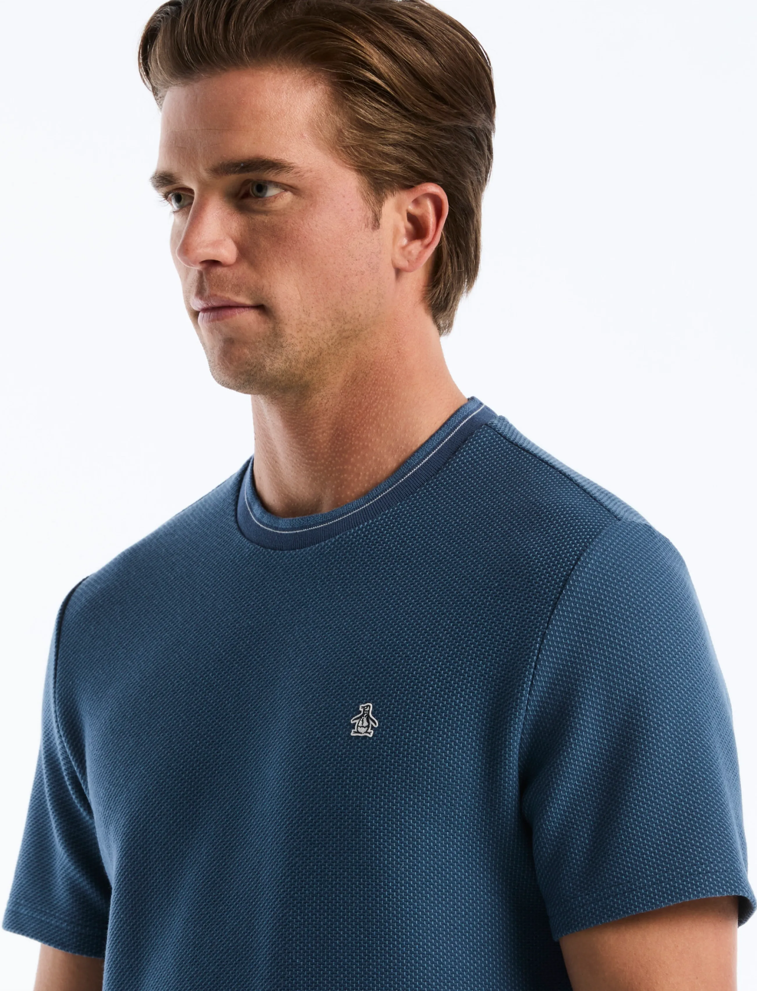 Original Penguin Cttn Tonal Txt Tippd t-shirts herr – bild 2