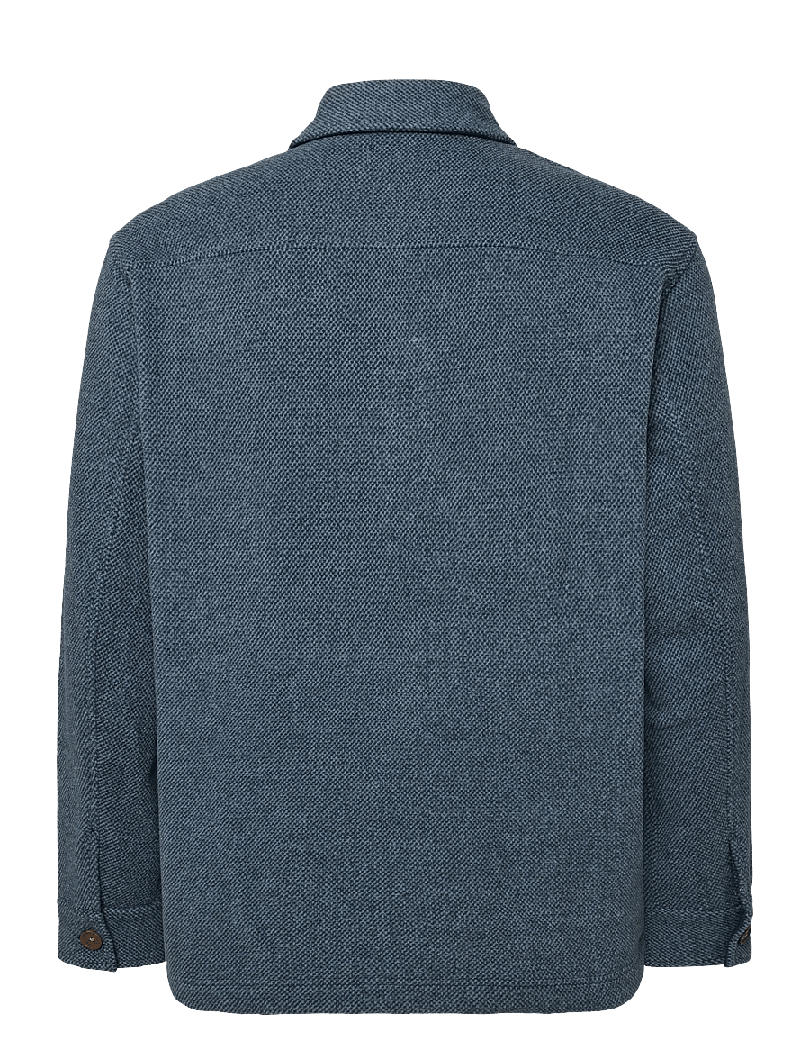 Original Penguin - FLEECE LS BTTN FRNT - herbstjacken - sargasso sea - 2