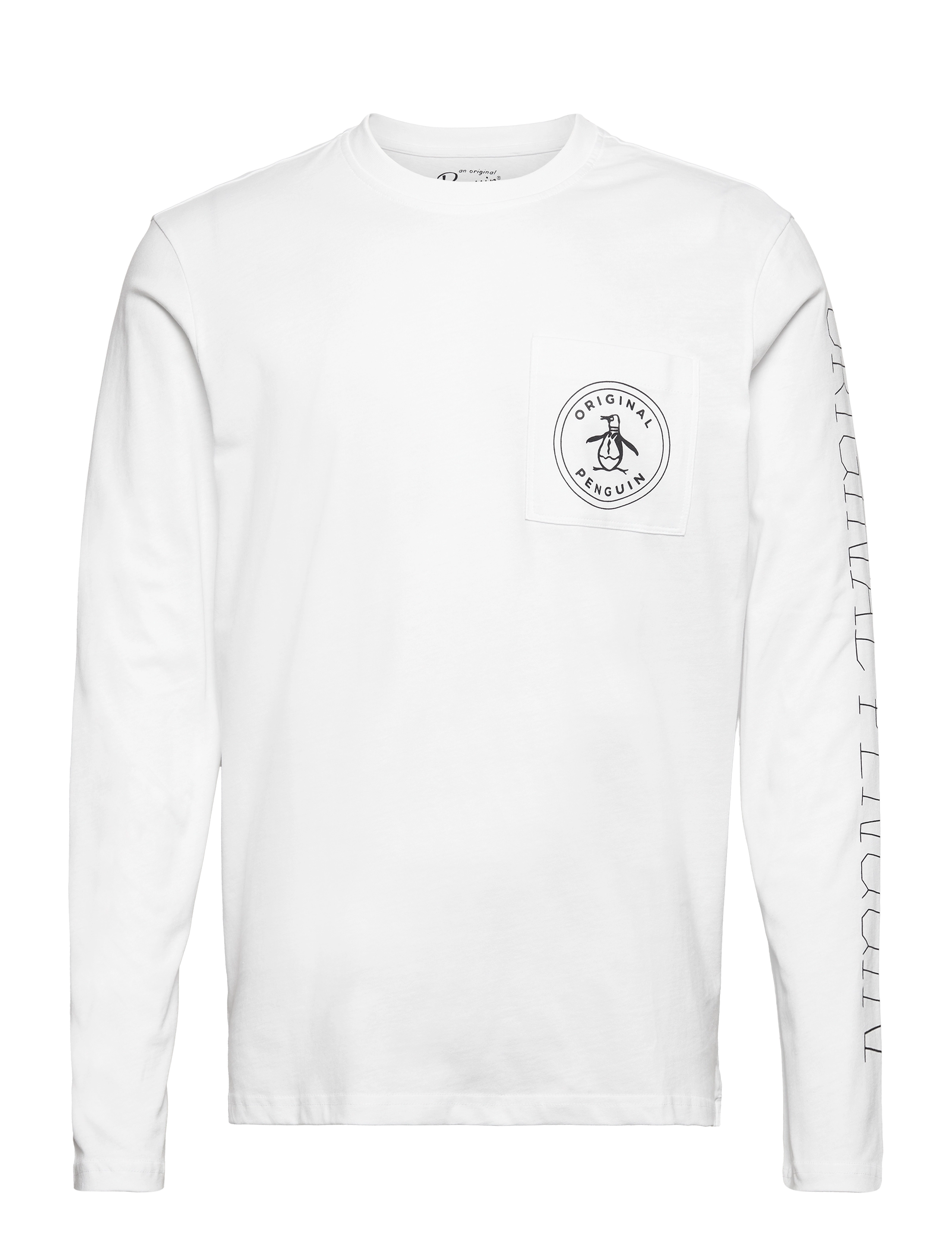 Original Penguin - L/S CHEST CIRCLE LOG - bright white - 0