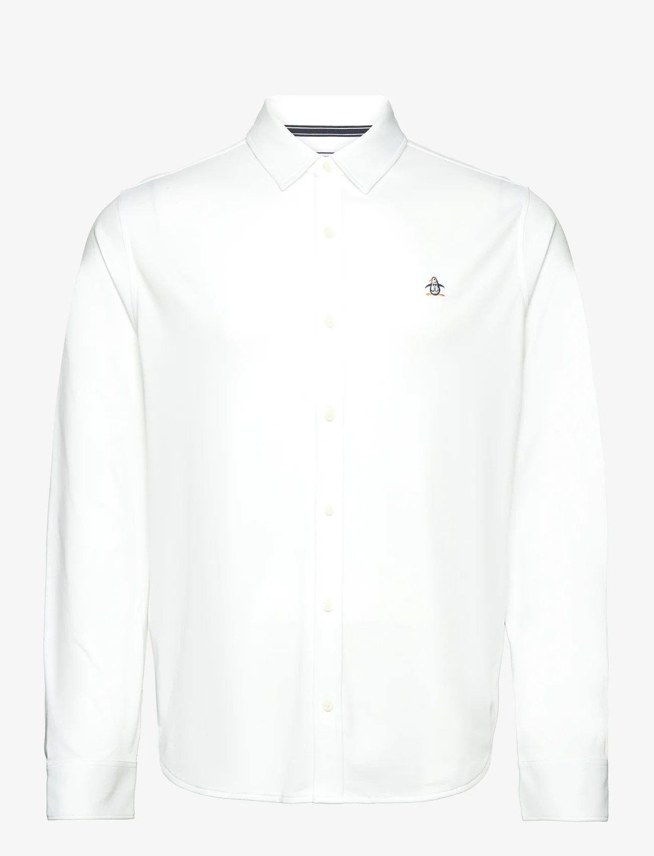 Original Penguin - LS BUTTON FRONT SHIR - podstawowe koszulki - bright white - 0
