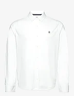 LS BUTTON FRONT SHIR - BRIGHT WHITE