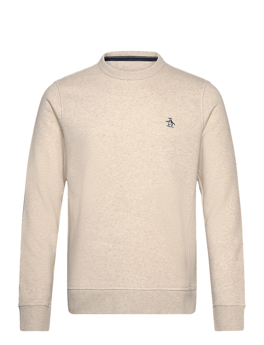 Original Penguin - L/S STICKER PETE FLE - rundhals - birch jasper htr - 0