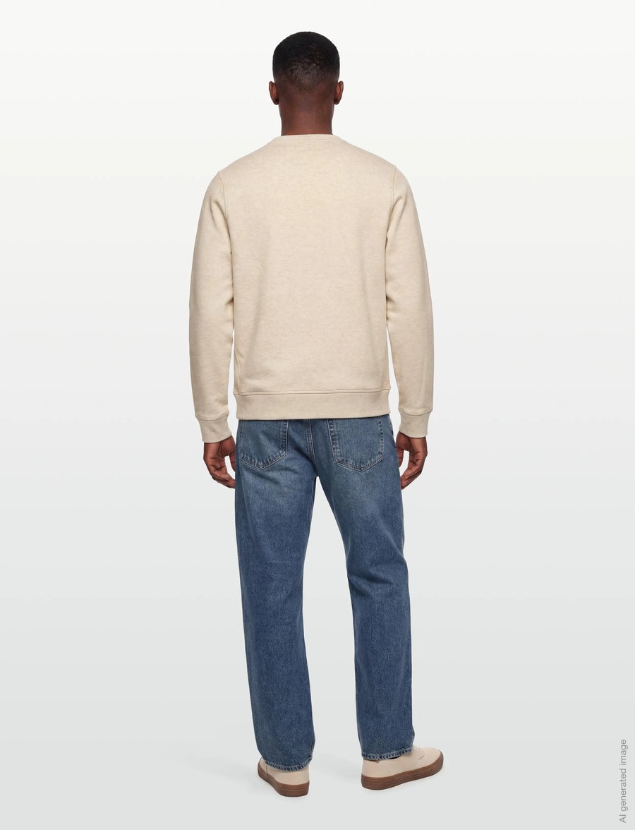 Original Penguin - L/S STICKER PETE FLE - Ümara kaelusega - birch jasper htr - 4