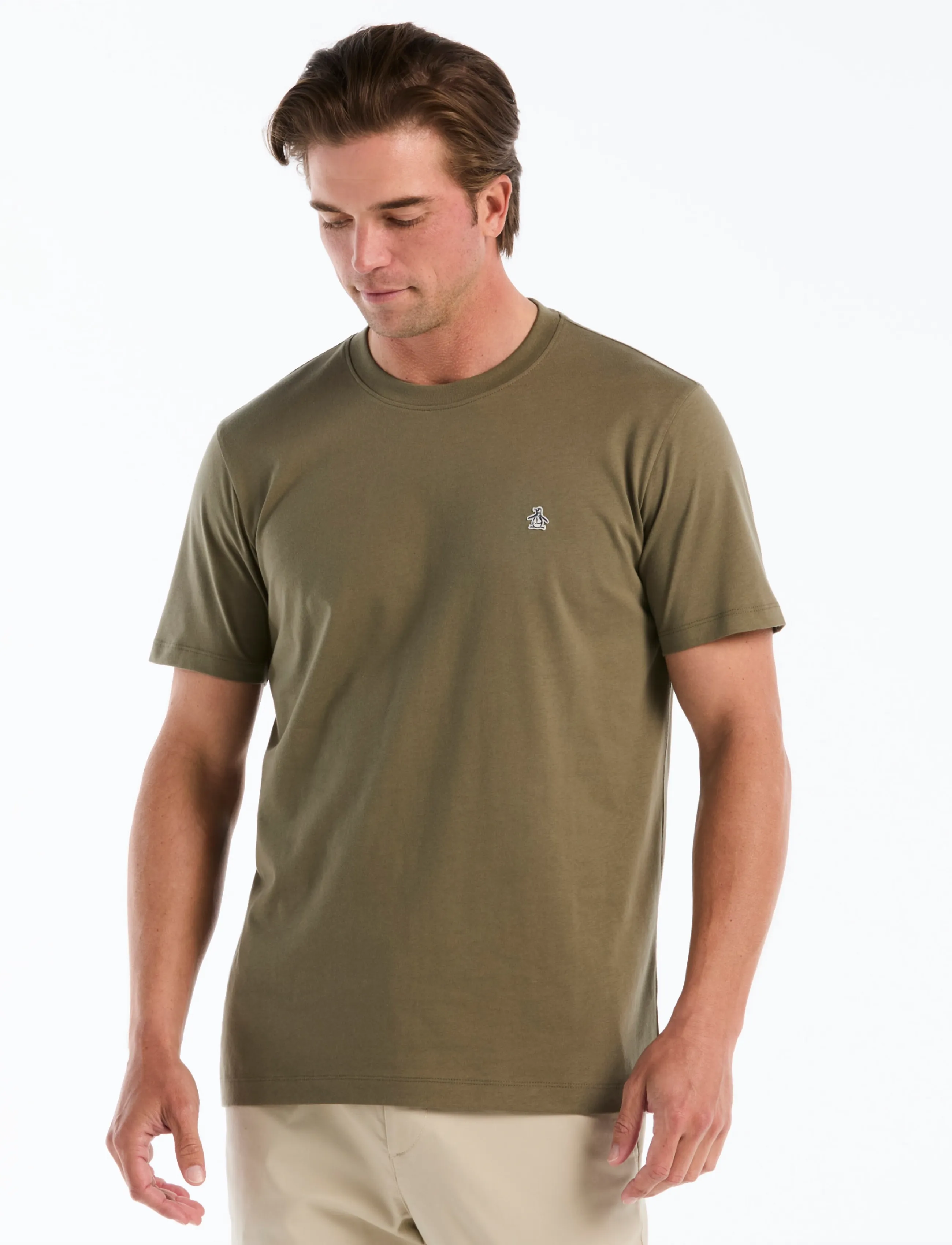 Original Penguin CONT PIN POINT SML S - Vis alt - DUSTY OLIVE / khaki/green