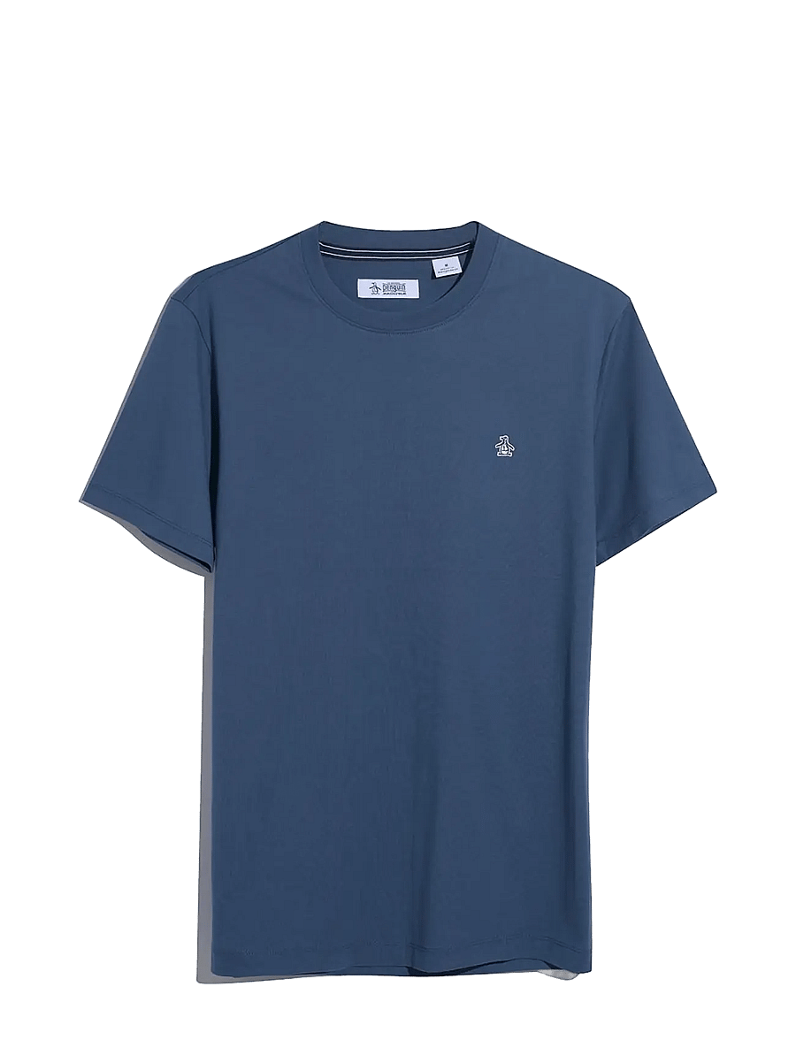 Original Penguin - CONT PIN POINT SML S - kurzärmelige t-shirts - sargasso sea - 1