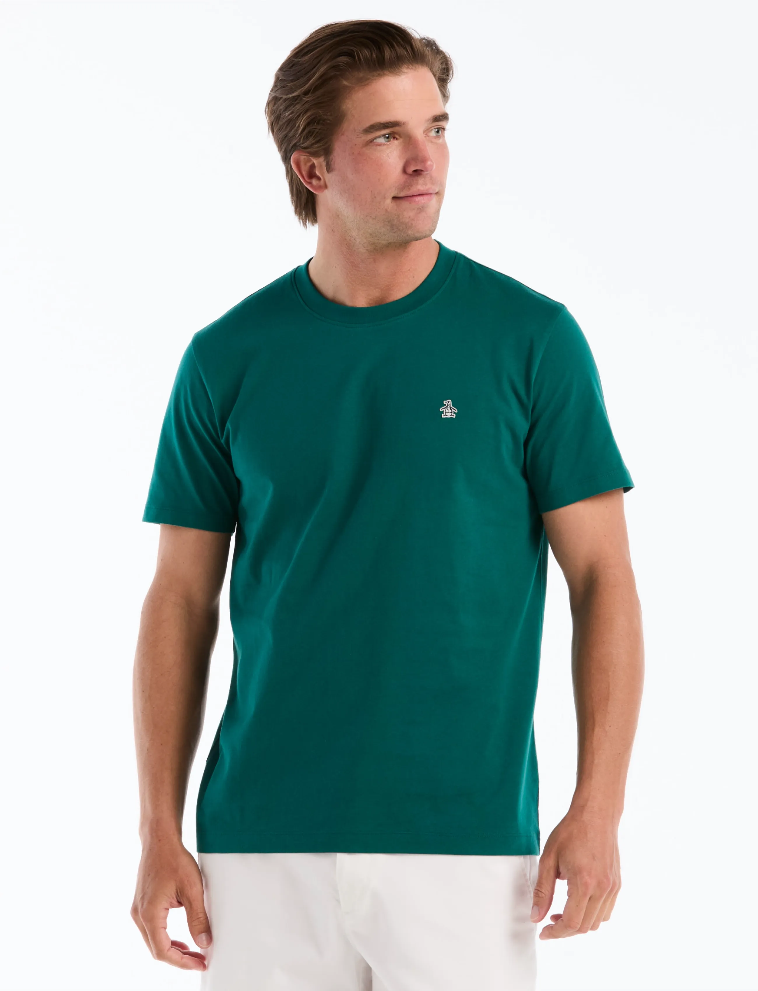 Original Penguin CONT PIN POINT SML S - T-krekli ar īsām piedurknēm - STORM / green