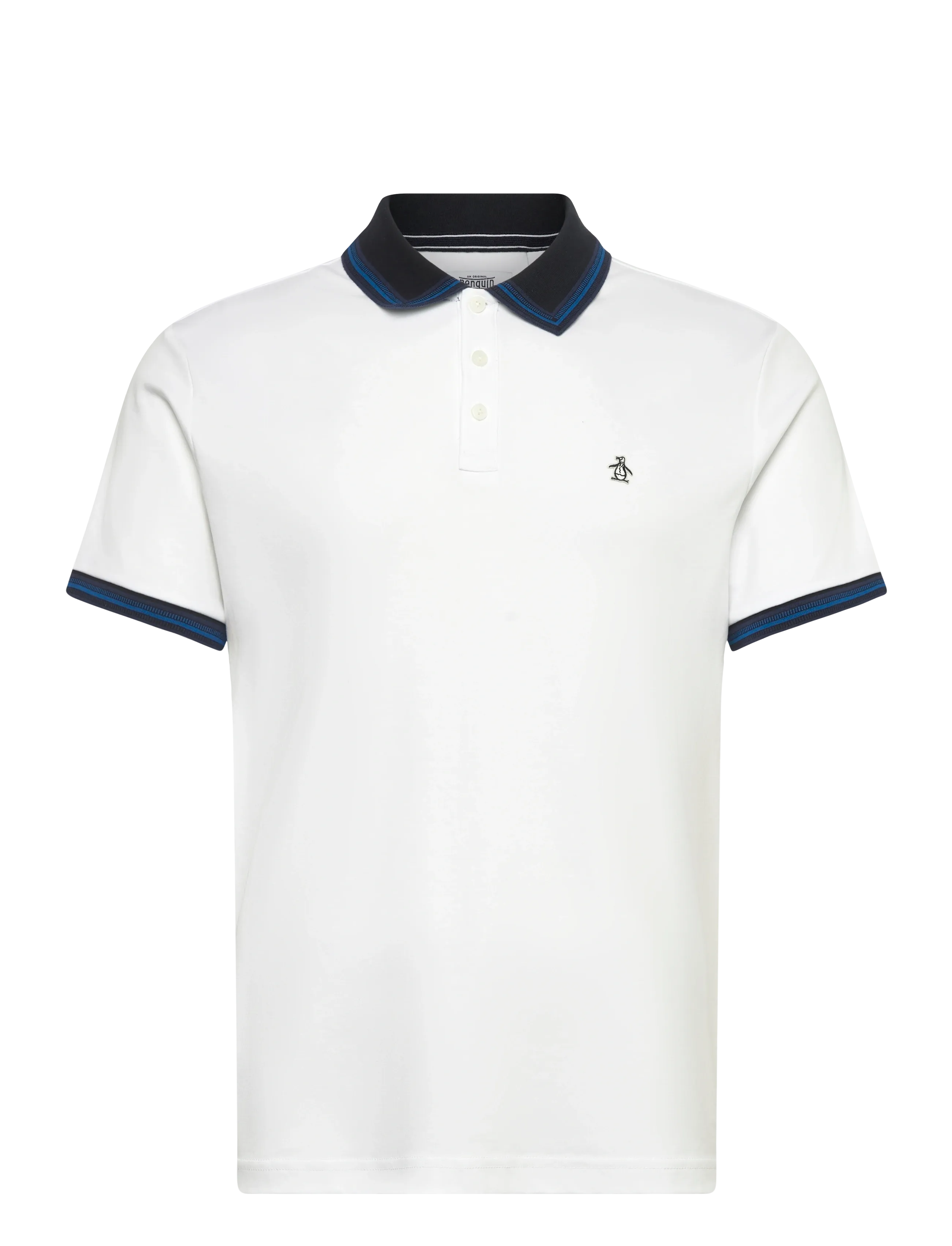 ORIGINAL PENGUIN Cttn Intrlk Polo Nvl Weiß - XXL - Herren