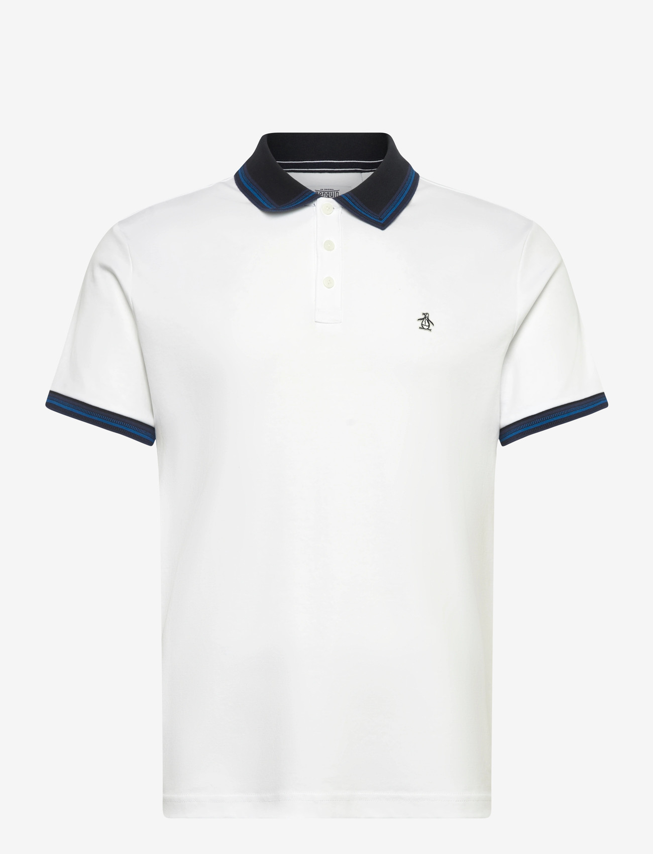Original Penguin - CTTN INTRLK POLO NVL - kortærmede poloer - bright white - 1
