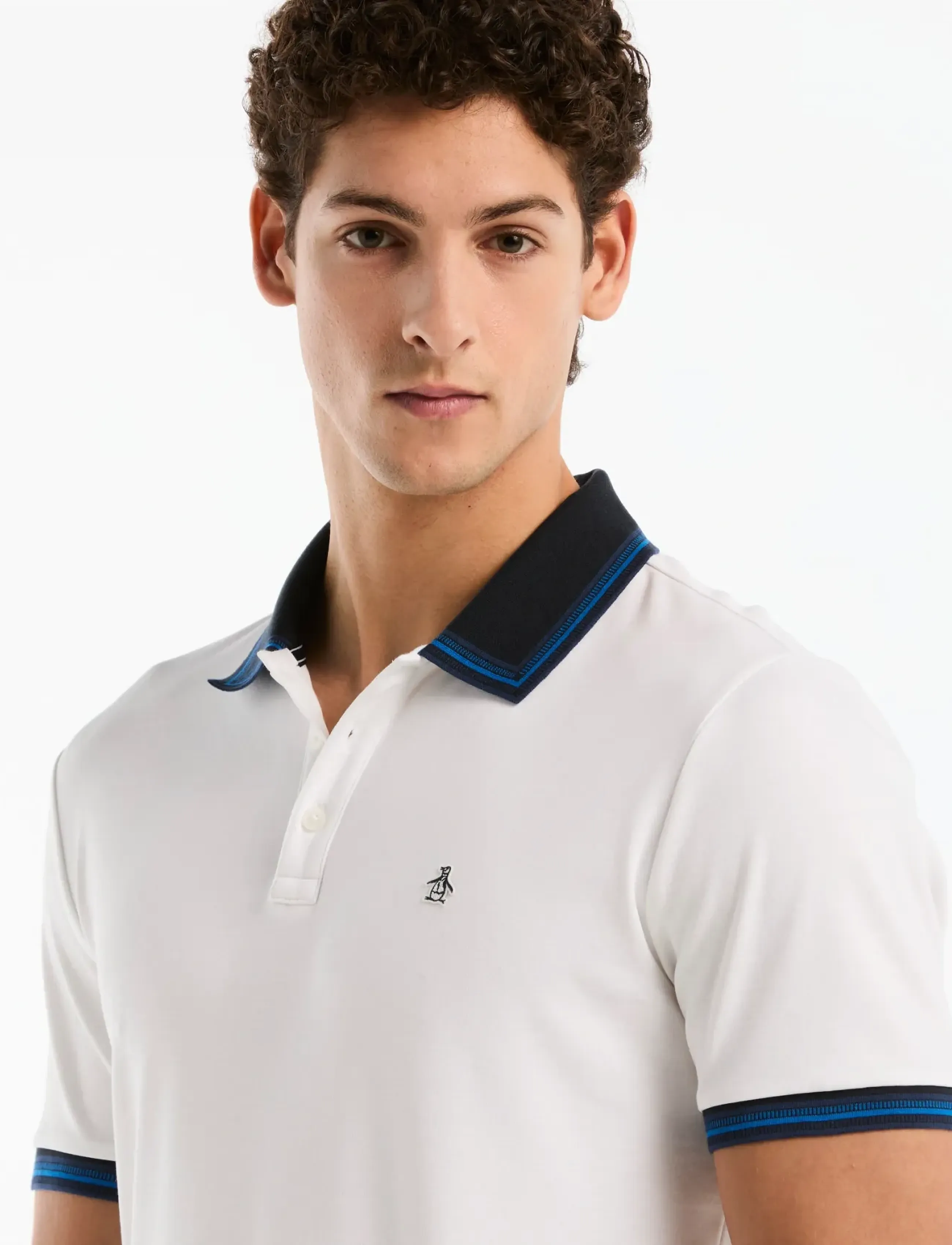 Original Penguin - CTTN INTRLK POLO NVL - lühikeste varrukatega polod - bright white - 4