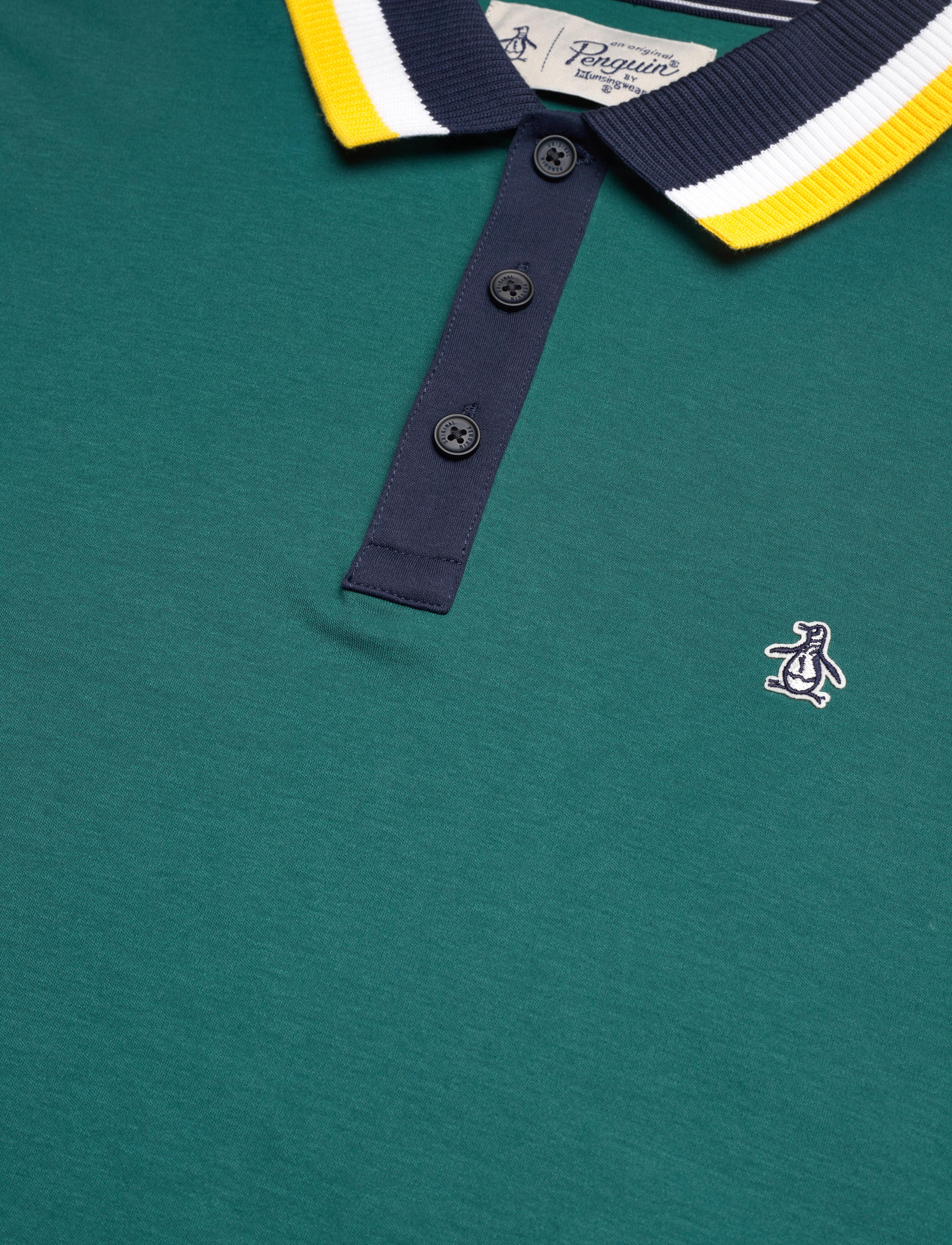Original Penguin - CTTN INTRLCK POLO RI - pacific - 2