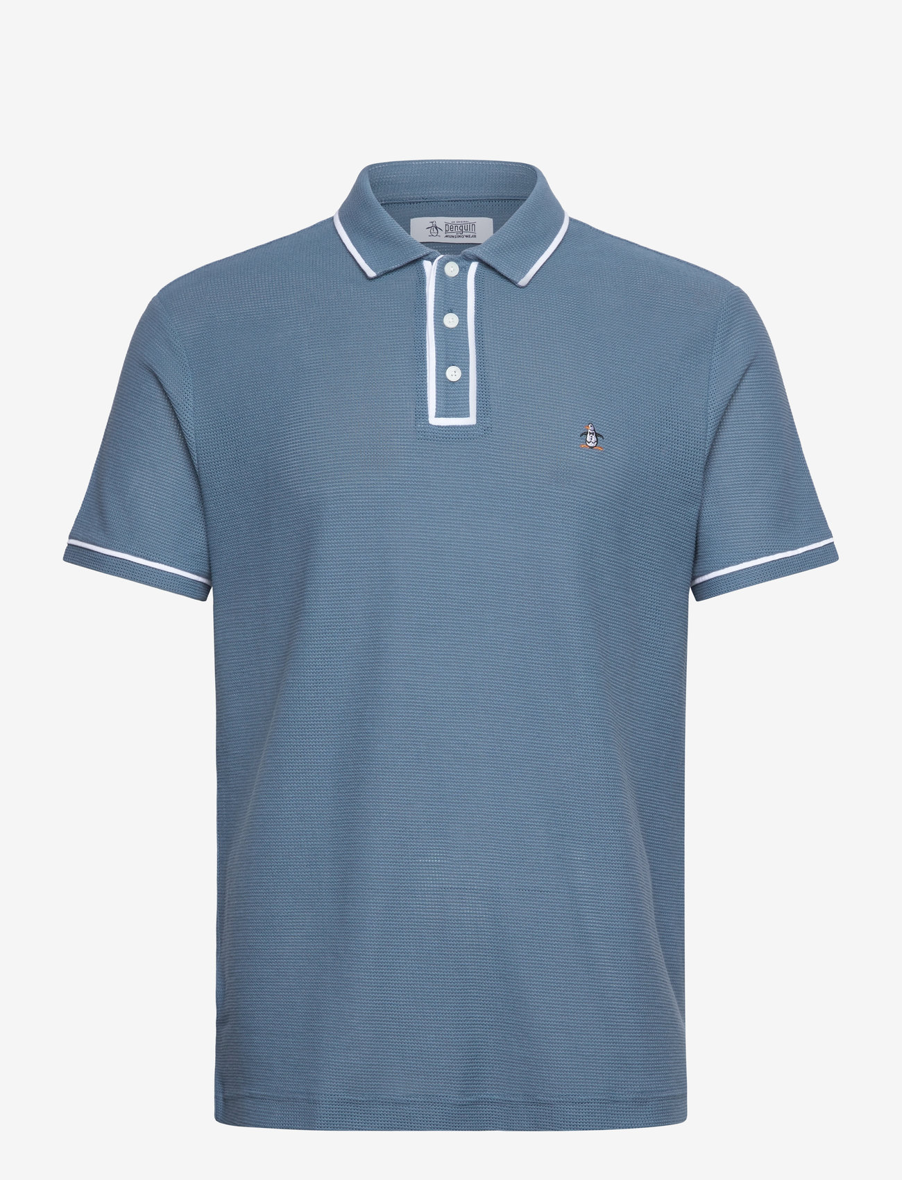 Original Penguin - ORG CTTN EARL MESH P - kortærmede poloer - copen blue - 0