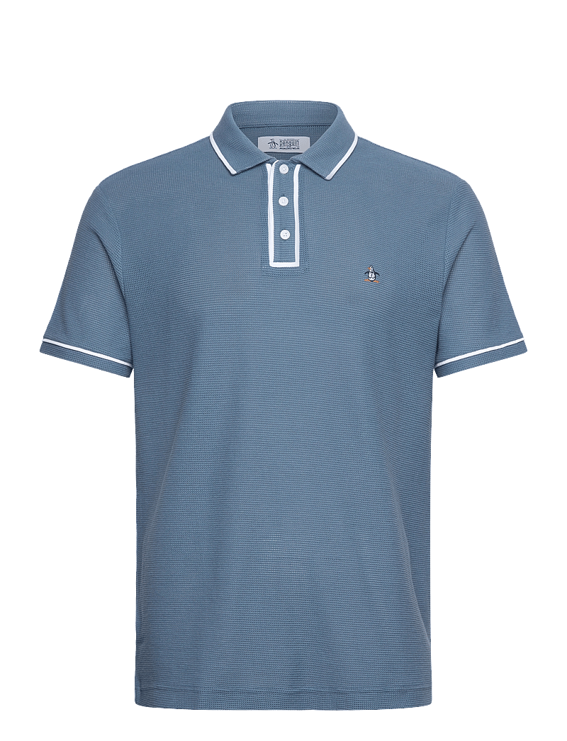 Original Penguin - ORG CTTN EARL MESH P - kortærmede poloer - copen blue - 0