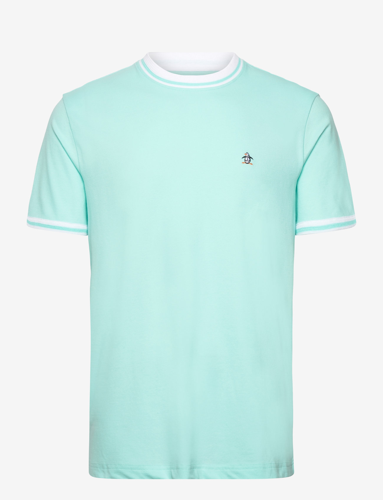 Original Penguin - ORG PIQ TEE RIBBED T - kortærmede t-shirts - blue tint - 0