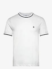 Original Penguin - ORG PIQ TEE RIBBED T - kortærmede t-shirts - bright white - 0