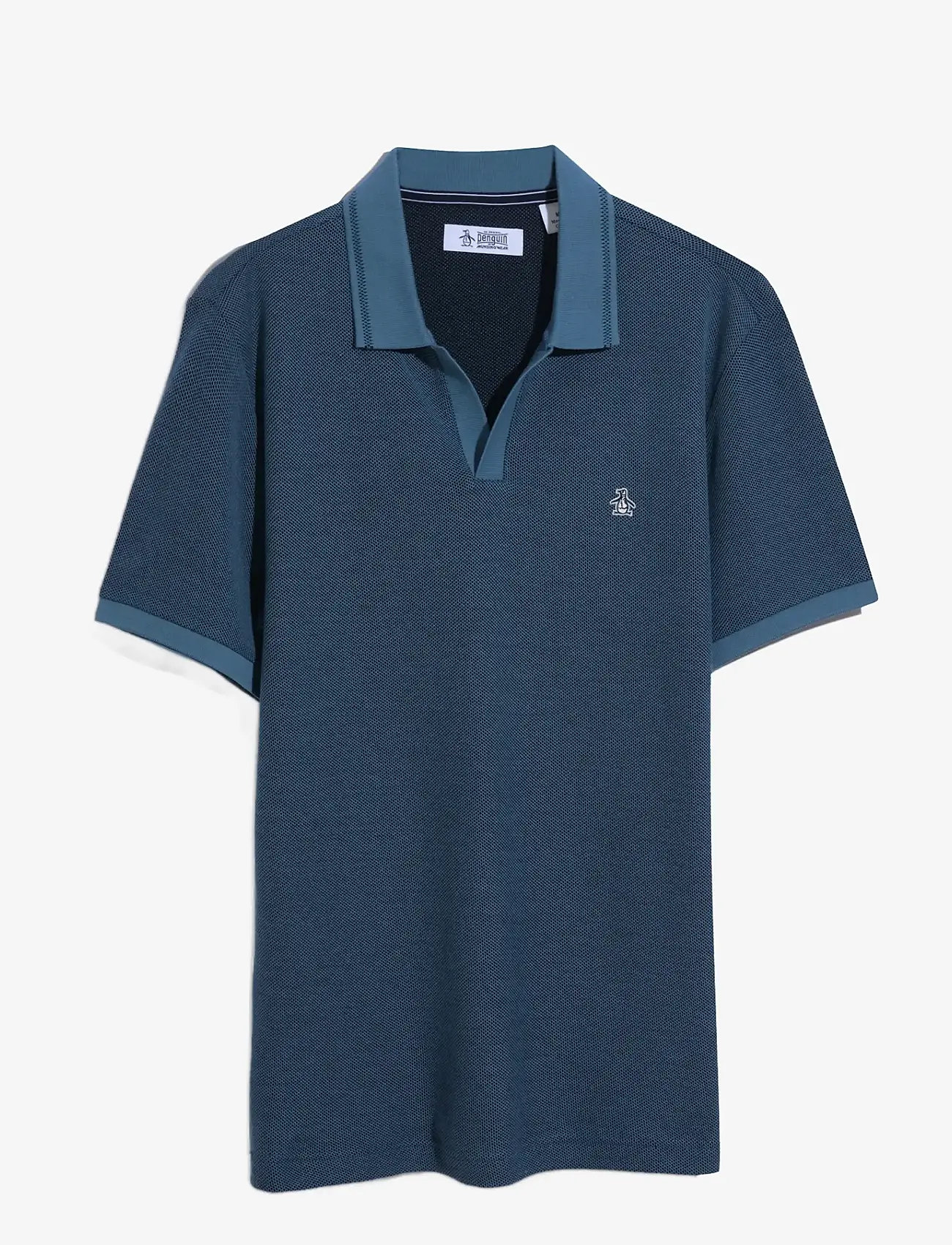Original Penguin - CTTN JQRD HONEYCOMB POLO TOP - gestrickte polohemden - copen blue - 1