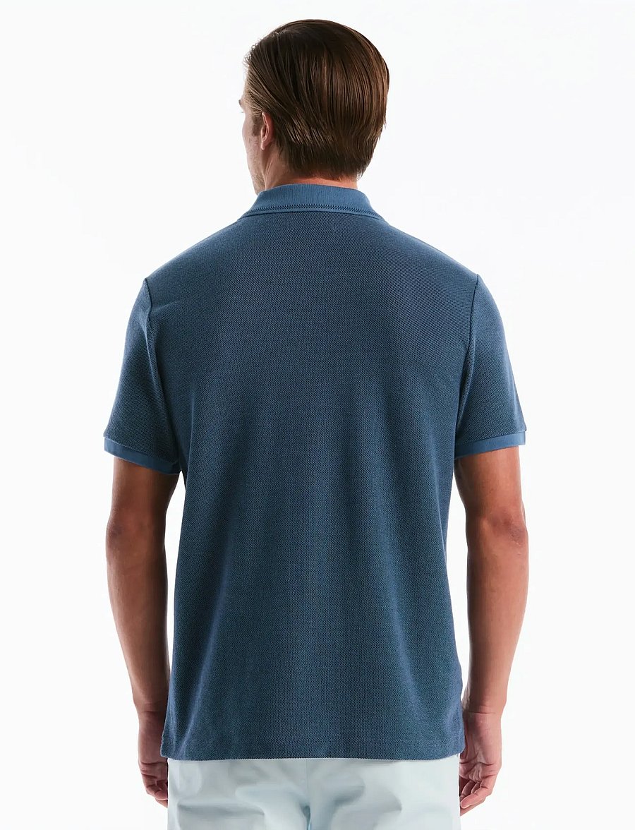 Original Penguin - CTTN JQRD HONEYCOMB POLO TOP - knitted polos - copen blue - 2