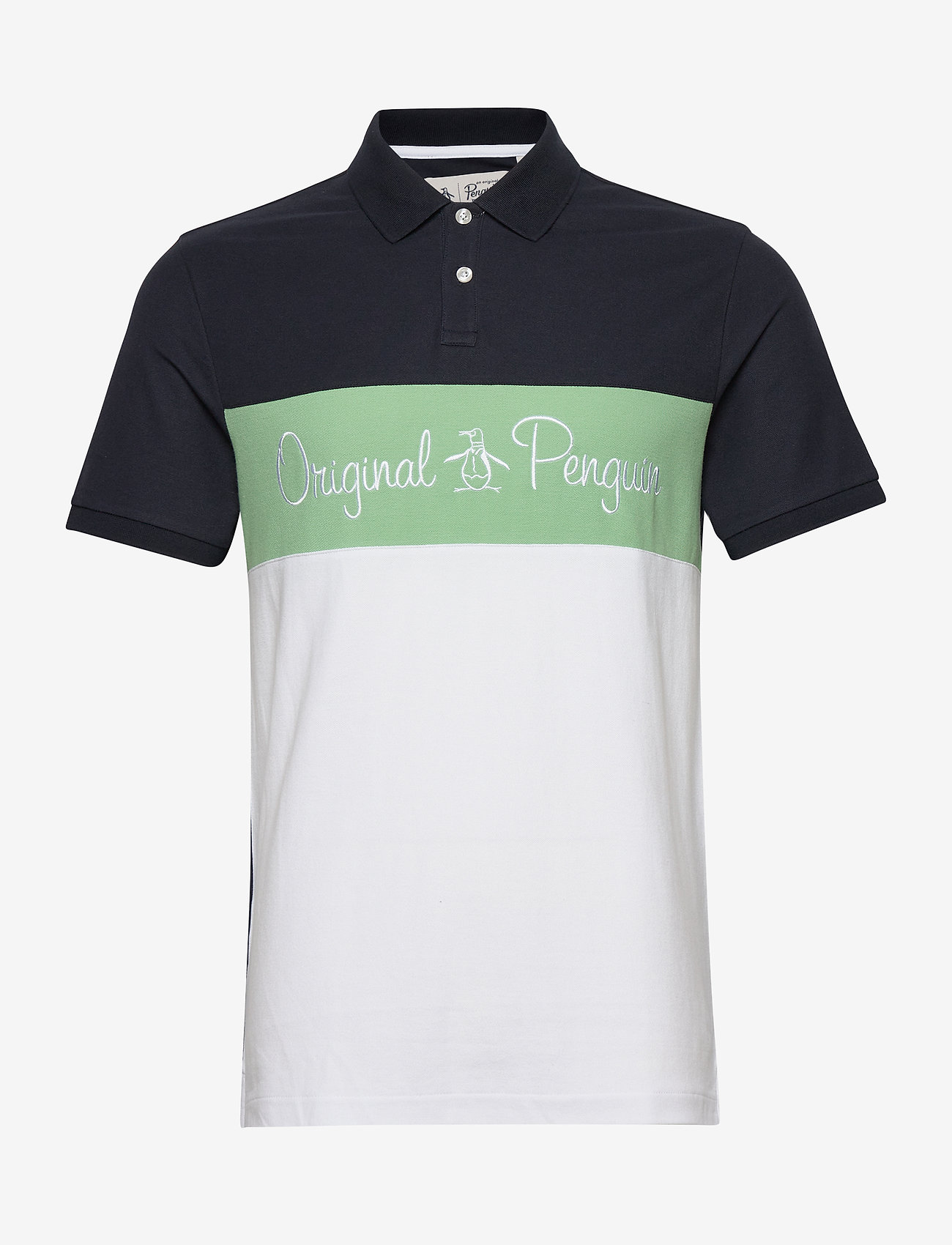 Original Penguin - KNT POLO CHST STRP L - dark sapphire - 0