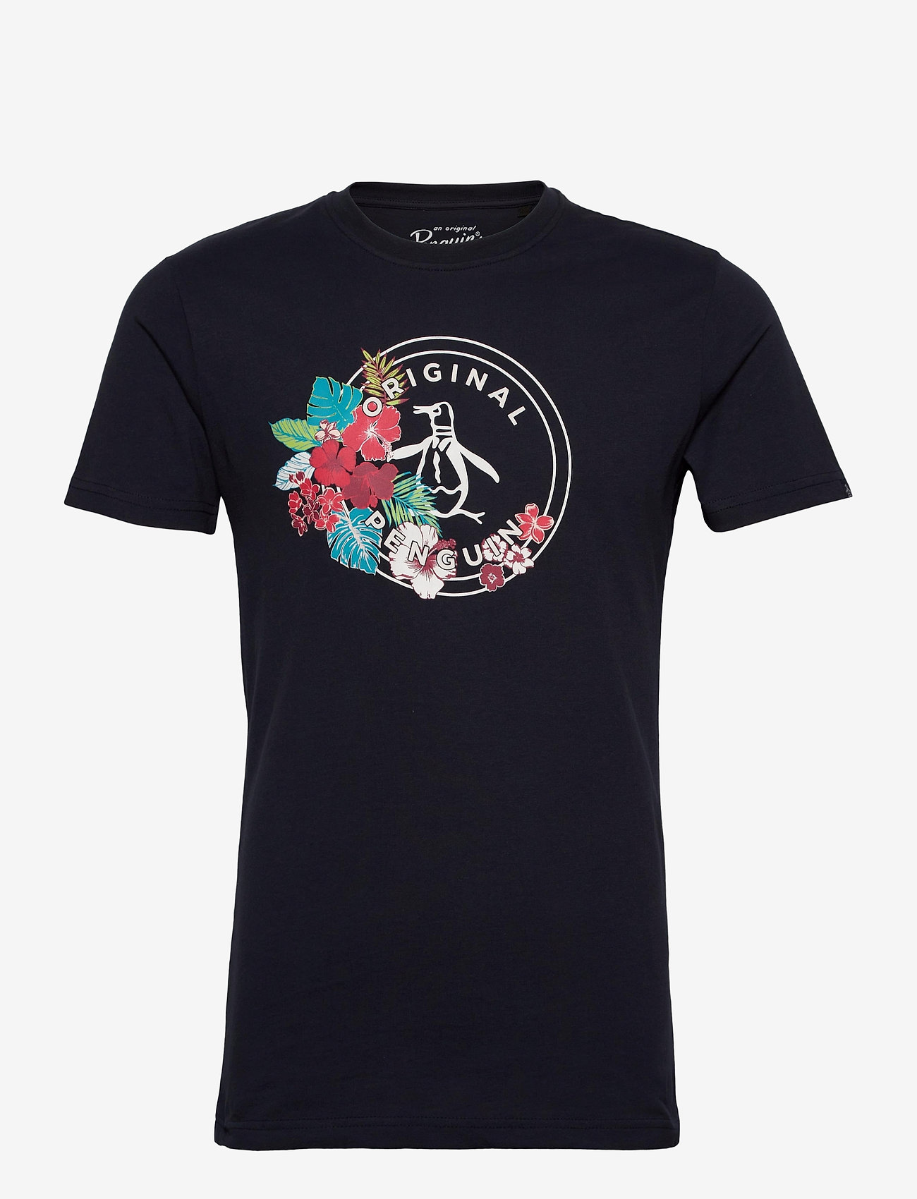 Original Penguin - SS FLORAL STAMP LOGO - dark sapphire - 0