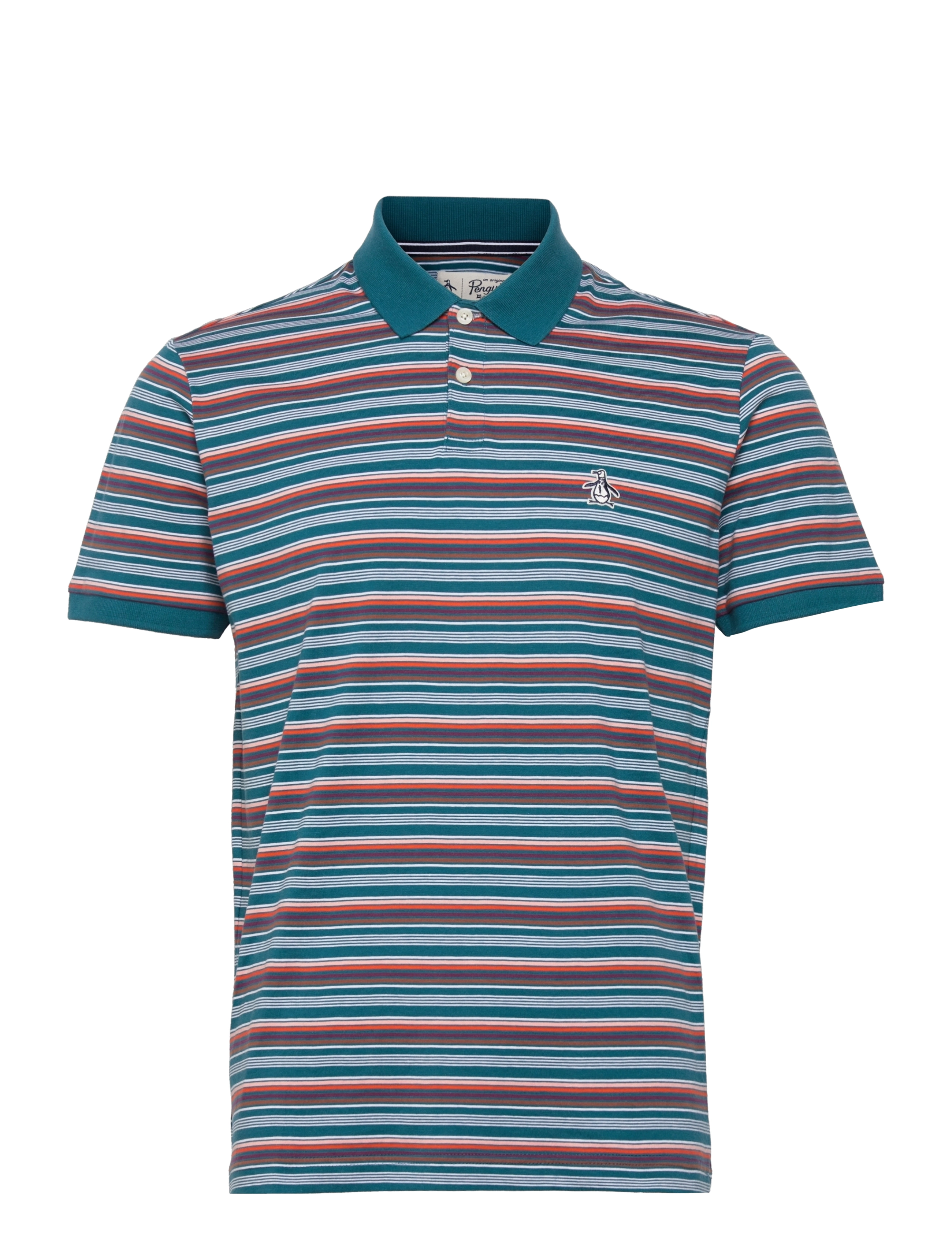 Original Penguin - KNT POLO HRZNTL STRP - blue coral - 0