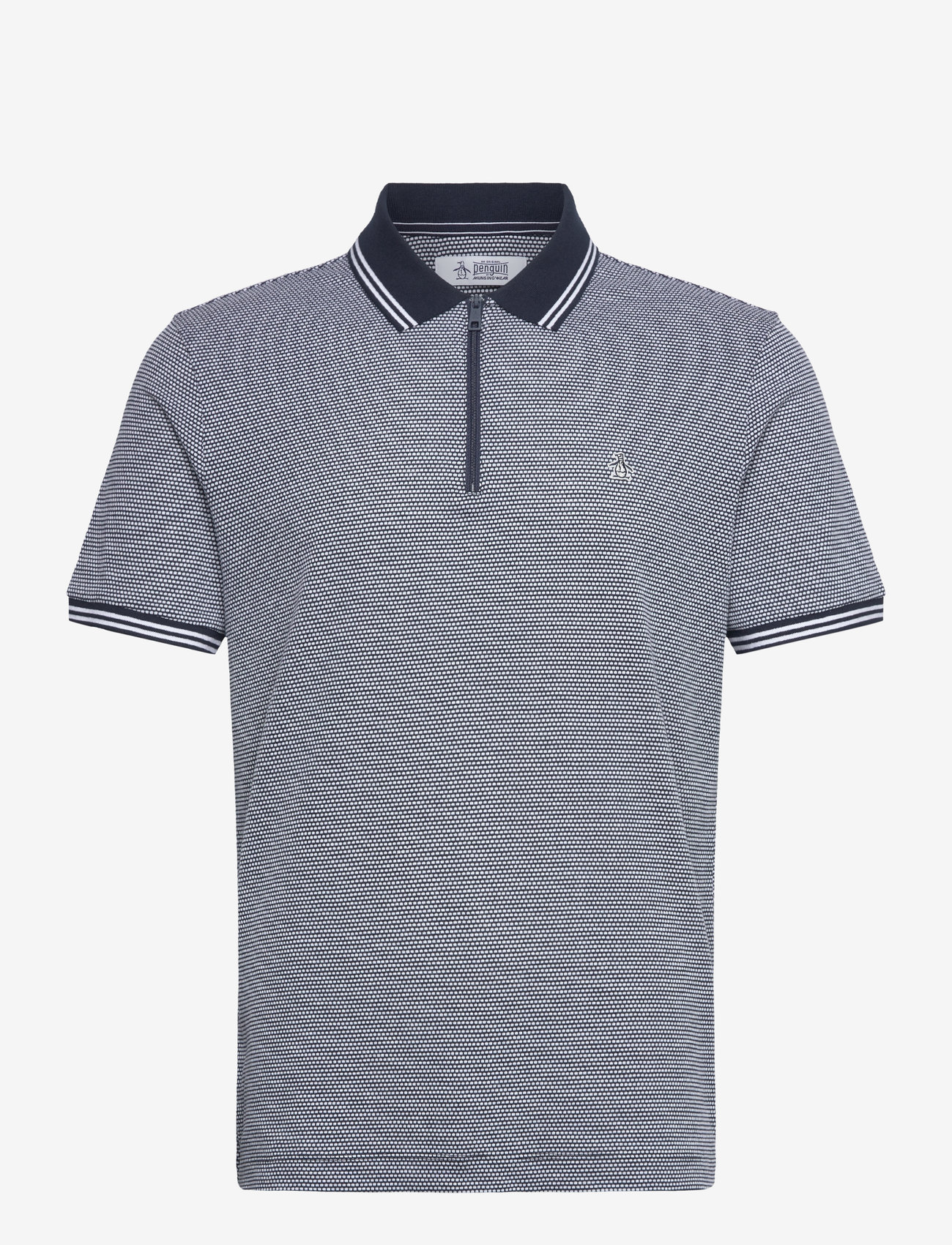 Original Penguin - AO JQRD 1/4 ZIP TIPP - kortärmade pikéer - dark sapphire - 0