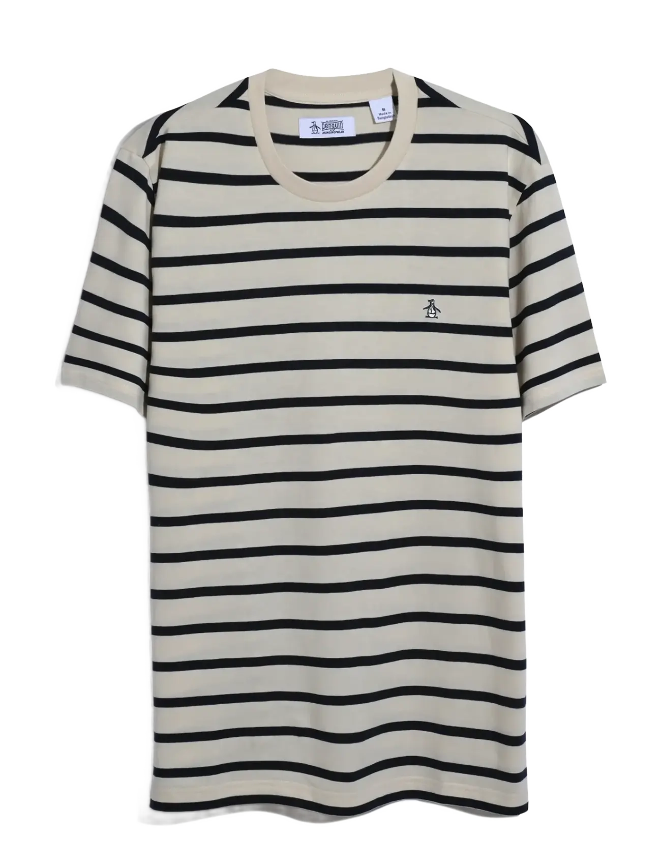 Original Penguin ORG JRSY BRETON TEE SHIRT - Tøj - BIRCH / beige