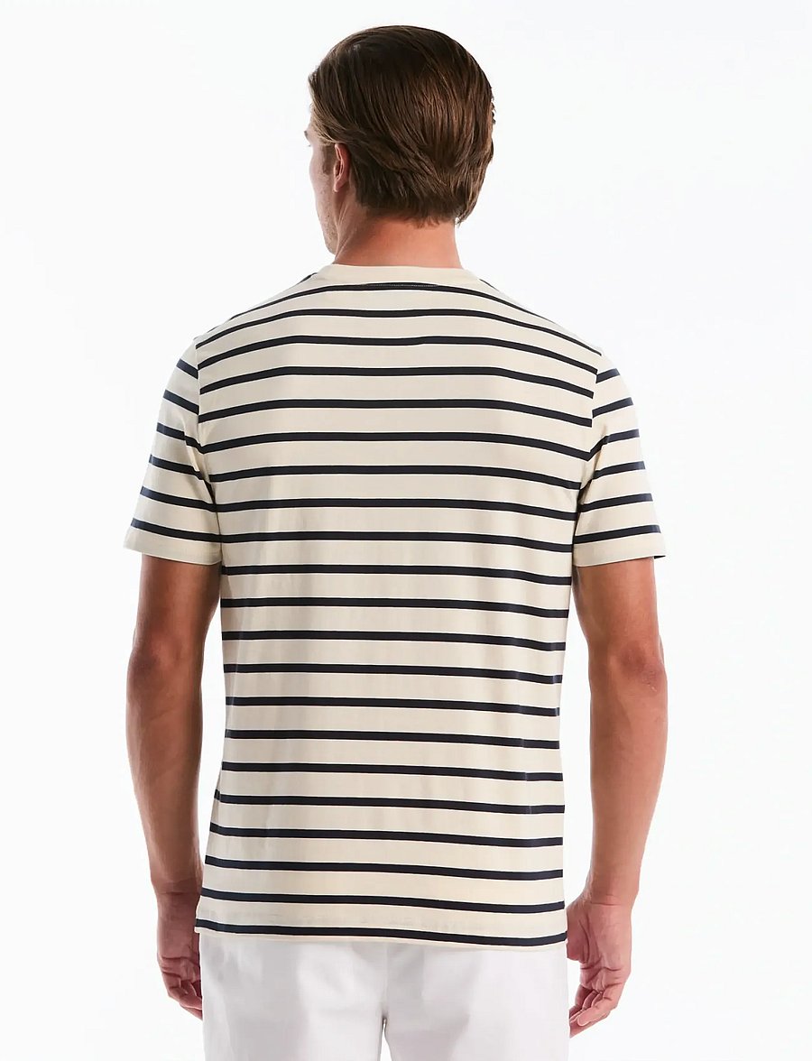 Original Penguin - ORG JRSY BRETON TEE - kurzärmelig - birch - 2