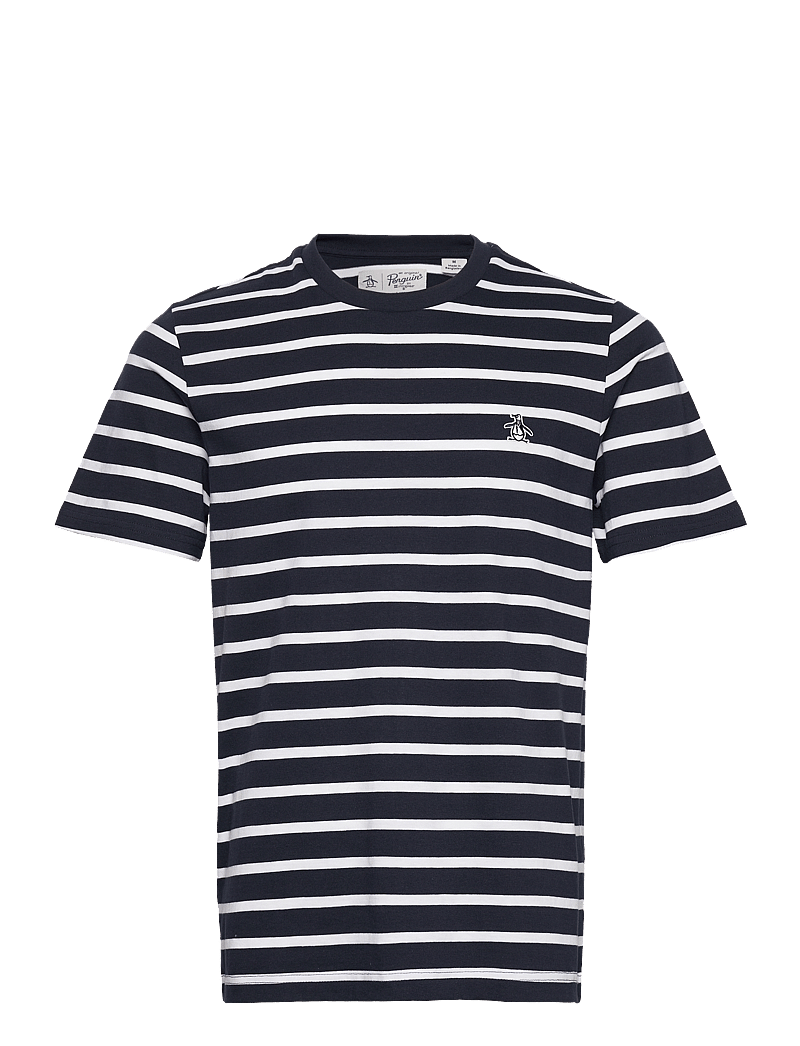 Original Penguin - ORG JRSY BRETON TEE - kurzärmelig - dark sapphire - 0