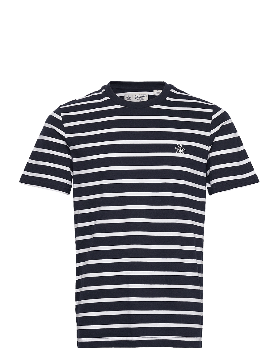 Original Penguin - ORG JRSY BRETON TEE - kurzärmelig - dark sapphire - 0