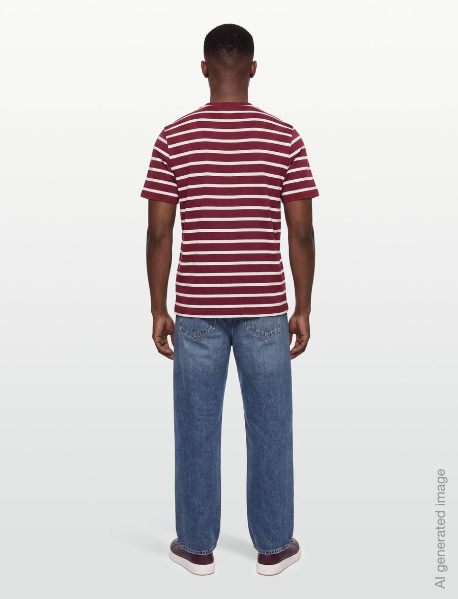 Original Penguin - ORG JRSY BRETON TEE - kurzärmelige t-shirts - port royale - 4