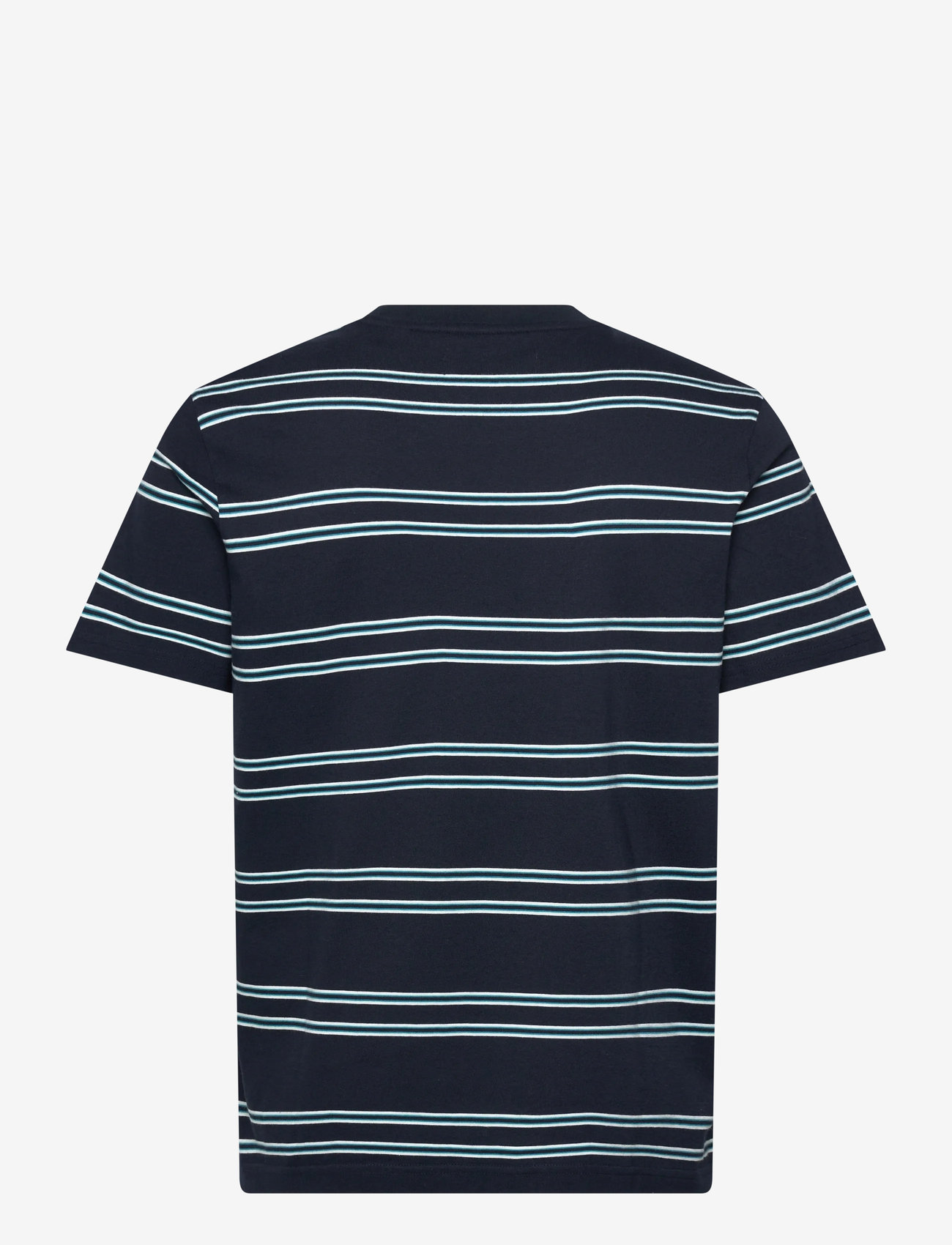 Original Penguin - S/S MULTI STRIPE TEE - kortärmade t-shirts - dark sapphire - 1