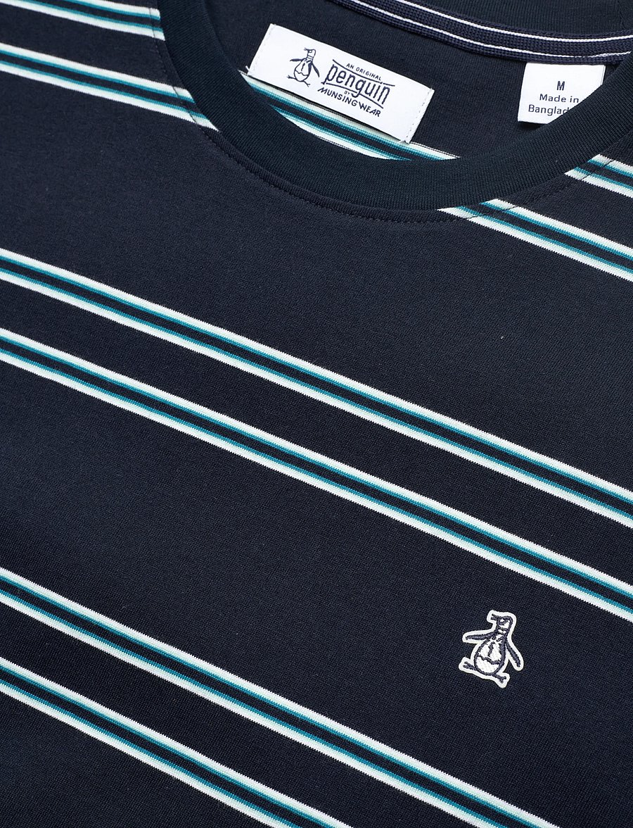 Original Penguin - S/S MULTI STRIPE TEE - lühikeste varrukatega t-särgid - dark sapphire - 2