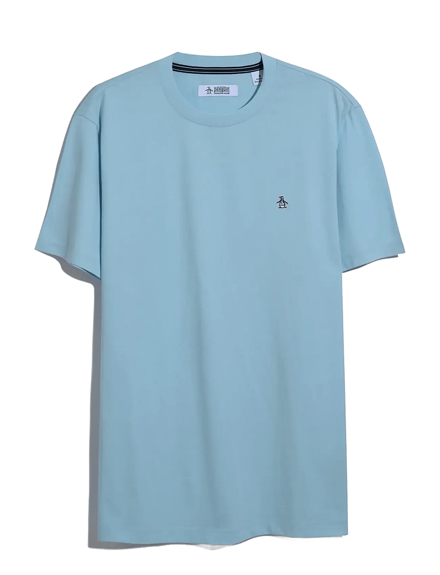 Original Penguin - CONT PIN POINT SML S - kortärmade t-shirts - cool blue - 1