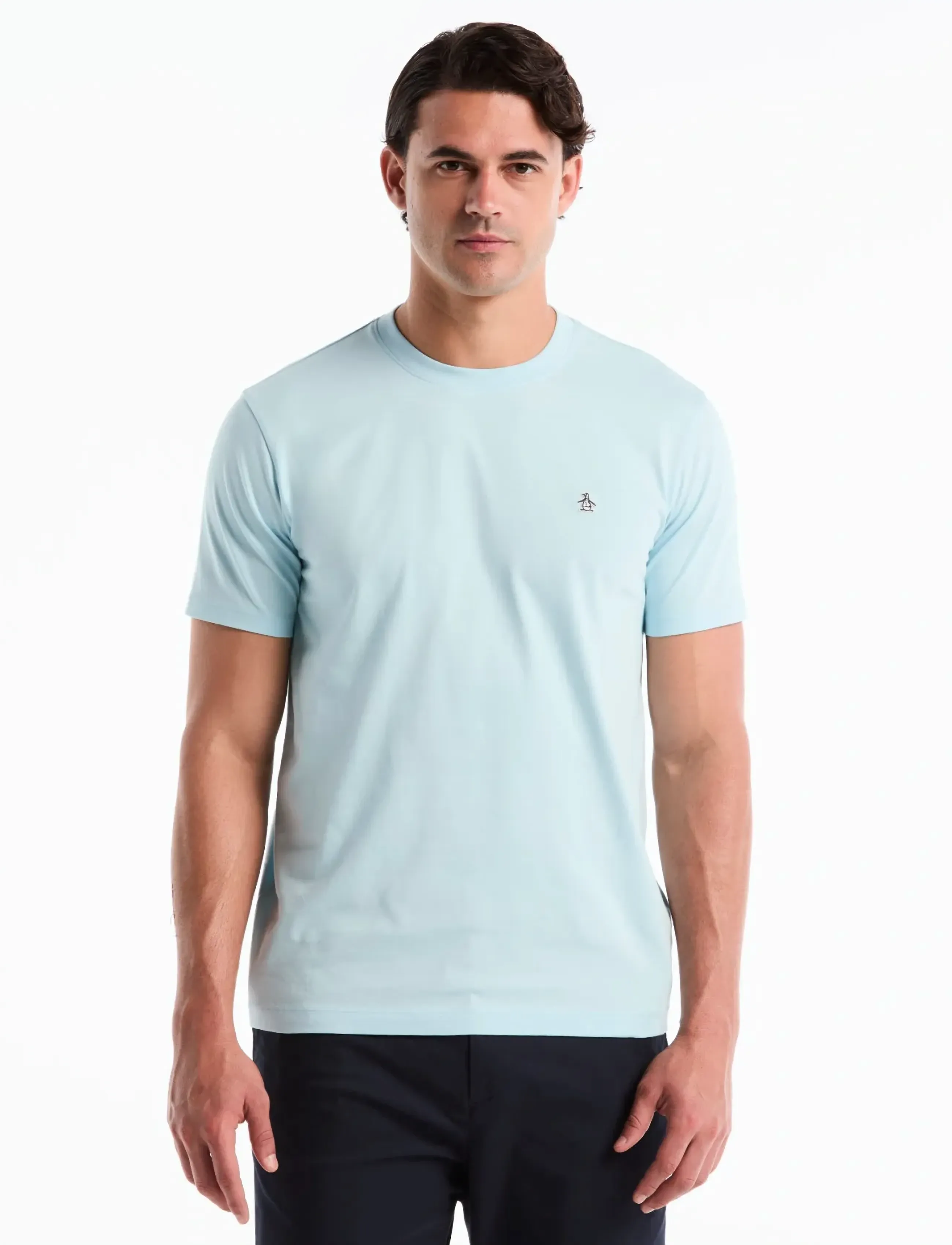 Original Penguin Cont Pin Point Sml S, Mænd, T-Shirt, Blå, Str: S