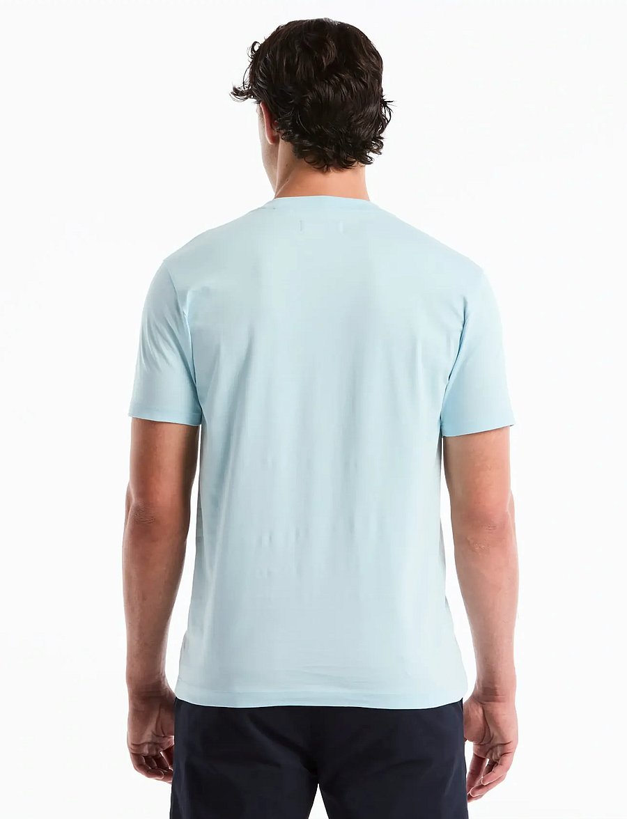 Original Penguin - CONT PIN POINT SML S - kortärmade t-shirts - cool blue - 2
