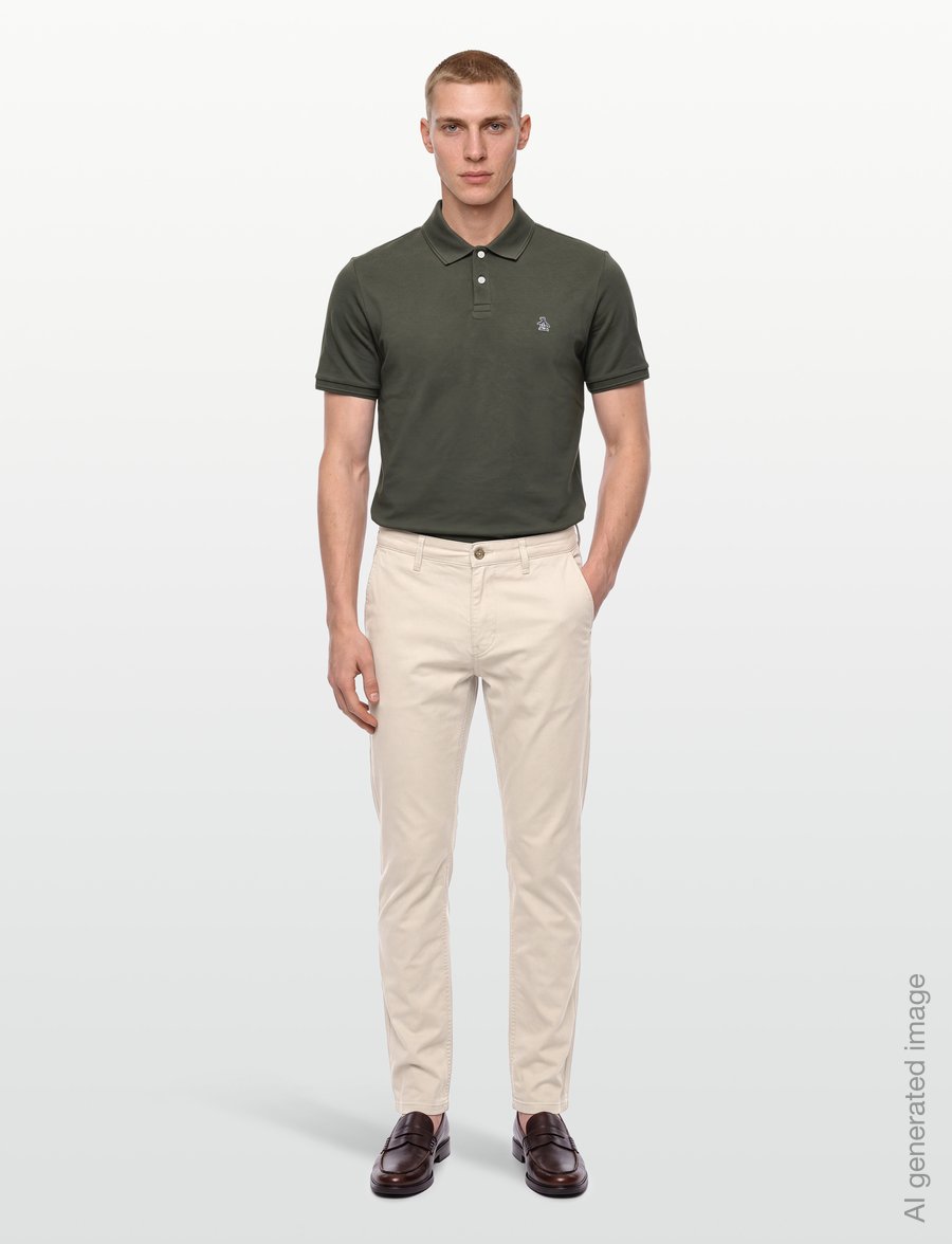 Original Penguin - DADDY TNCL PIQ STICK - lühikeste varrukatega polod - dusty olive - 0