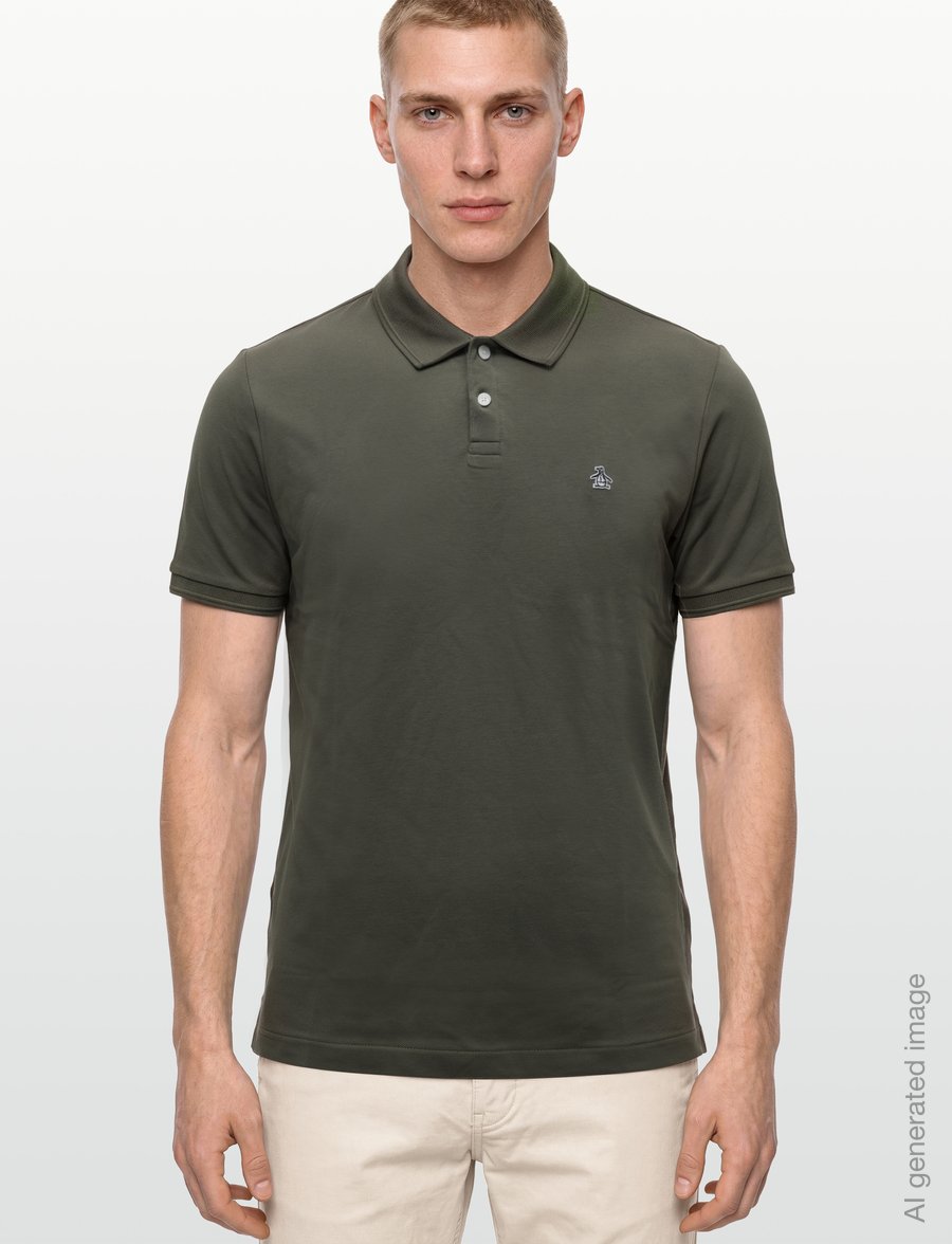 Original Penguin - DADDY TNCL PIQ STICK - lühikeste varrukatega polod - dusty olive - 3