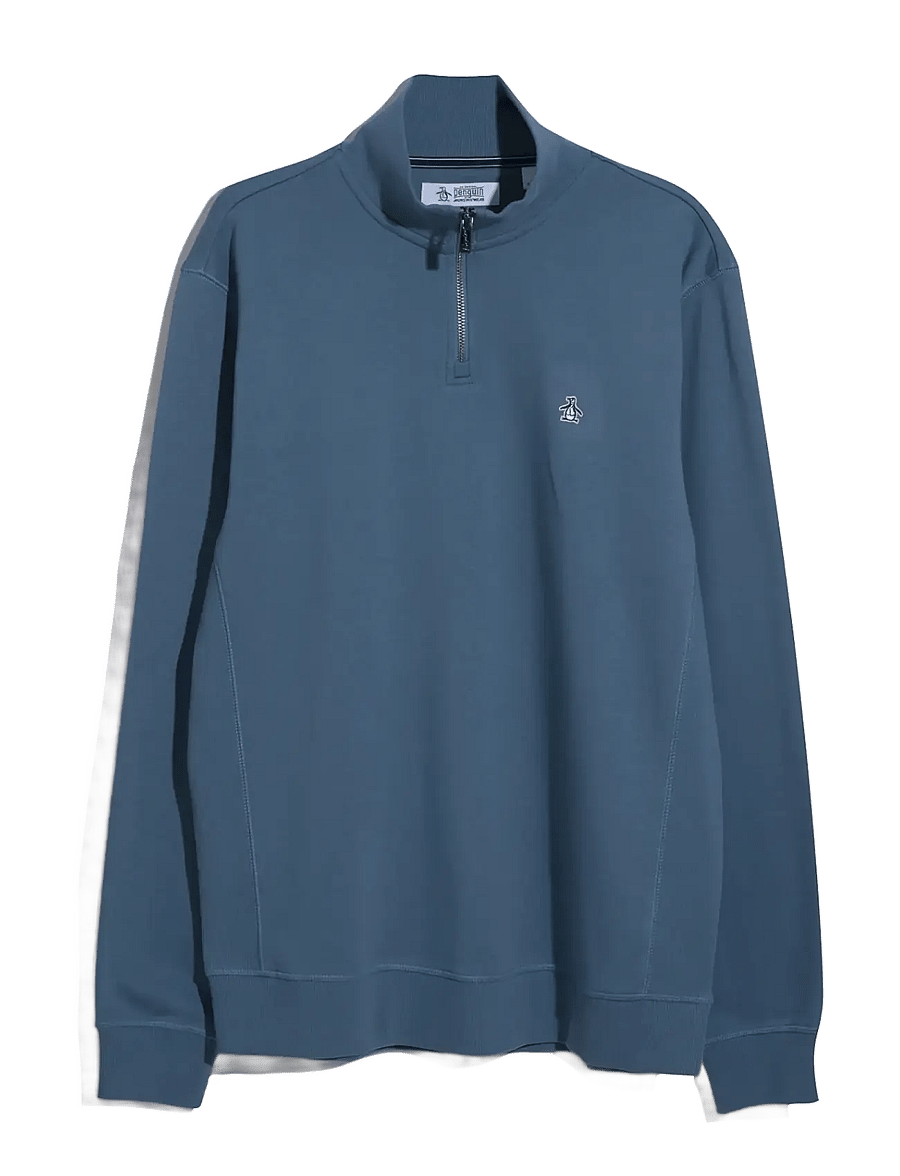 Original Penguin - ORG FLC QRTR ZIP STI - sweatshirts - copen blue - 1
