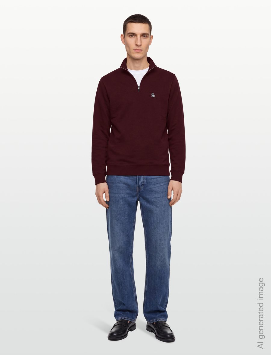Original Penguin - ORG FLC QRTR ZIP STI - fleecetrøjer - port royale - 0