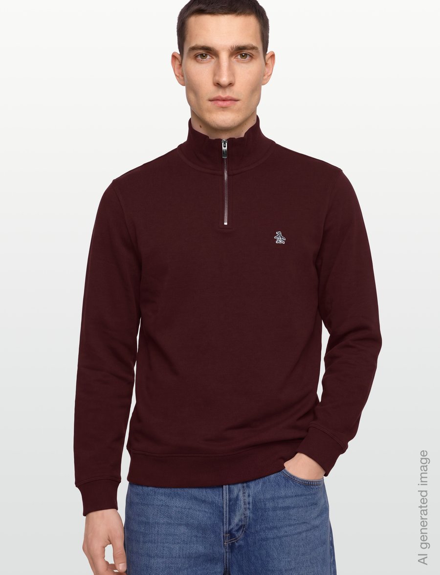 Original Penguin - ORG FLC QRTR ZIP STI - fleecetrøjer - port royale - 3