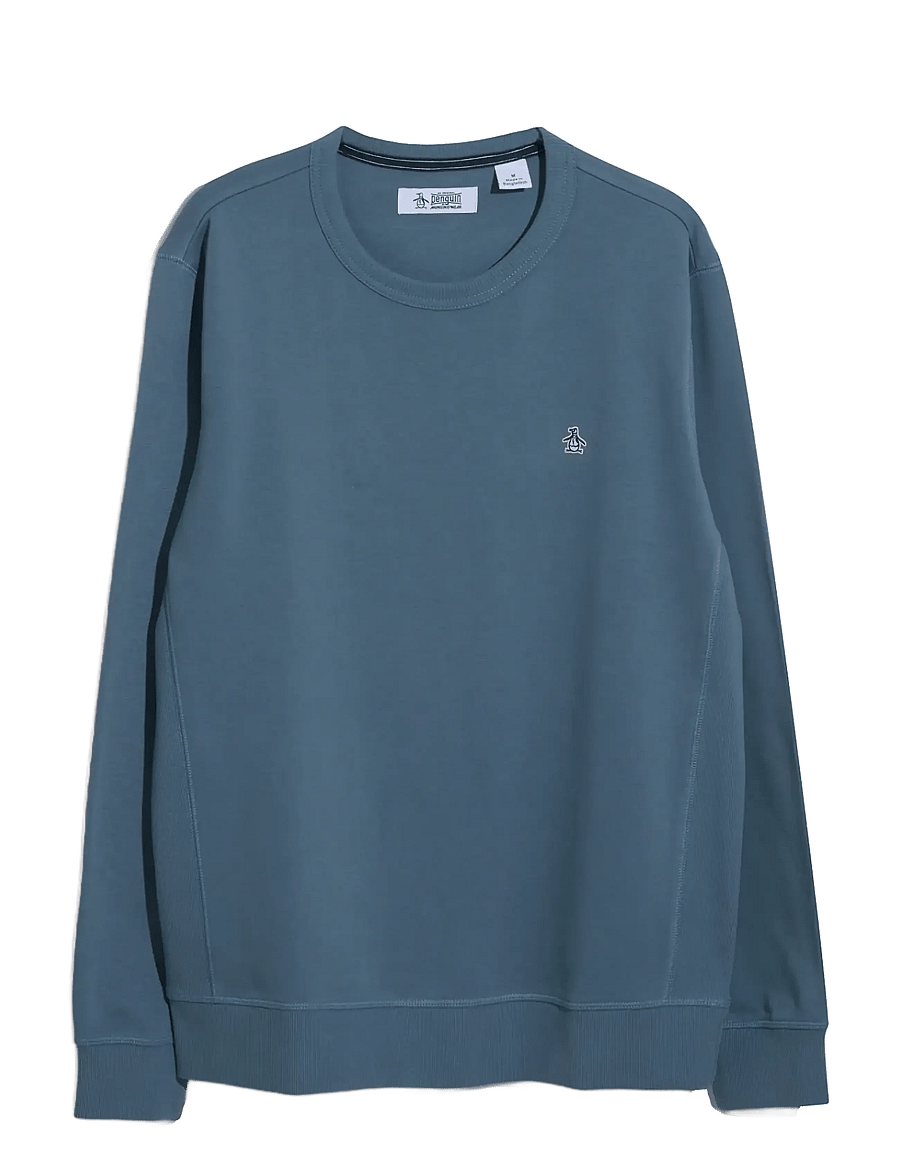 Original Penguin - ORG FLC CREW NECK STI - teddy sweaters - copen blue - 1