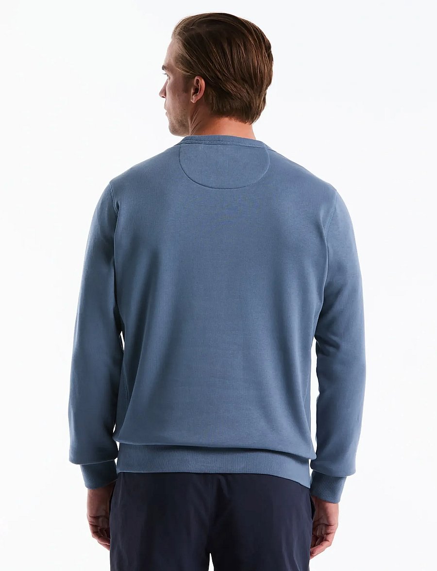Original Penguin - ORG FLC CREW NECK STI - teddy sweaters - copen blue - 2