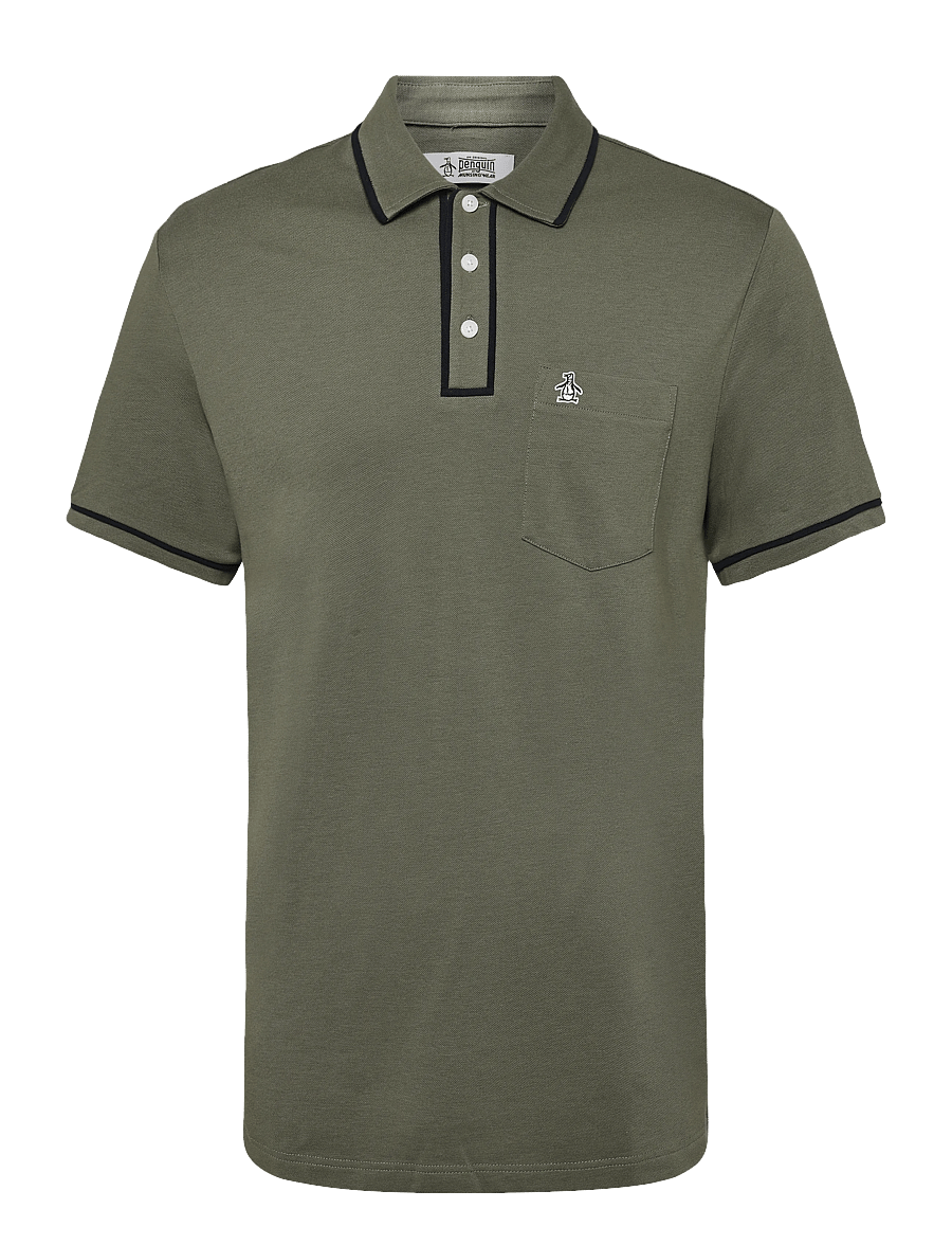 Original Penguin - EARL TNCL PIQ STICKE - kurzärmelig - dusty olive - 0