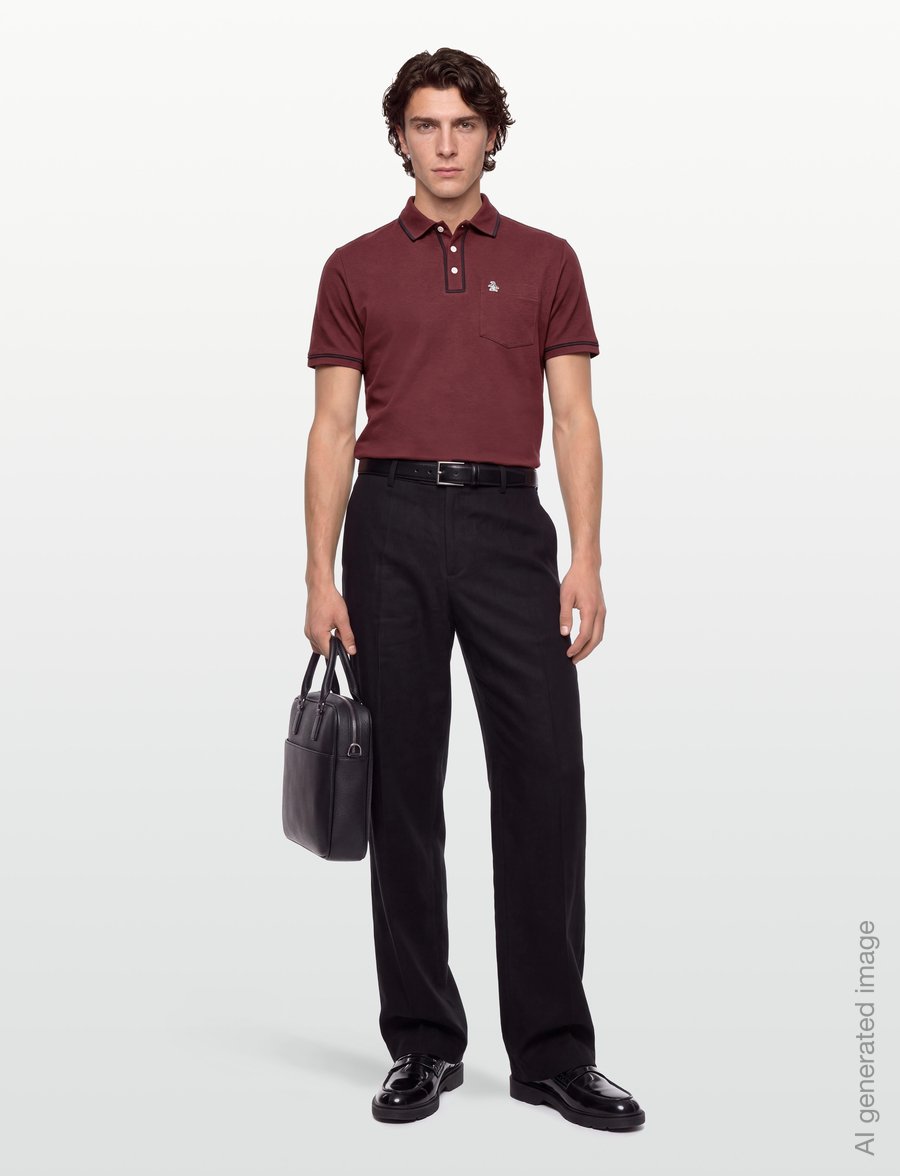 Original Penguin - EARL TNCL PIQ STICKE - lühikeste varrukatega polod - port royale - 0