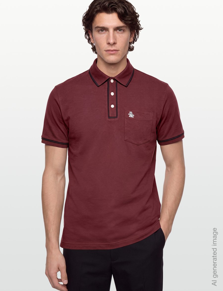 Original Penguin - EARL TNCL PIQ STICKE - lühikeste varrukatega polod - port royale - 3