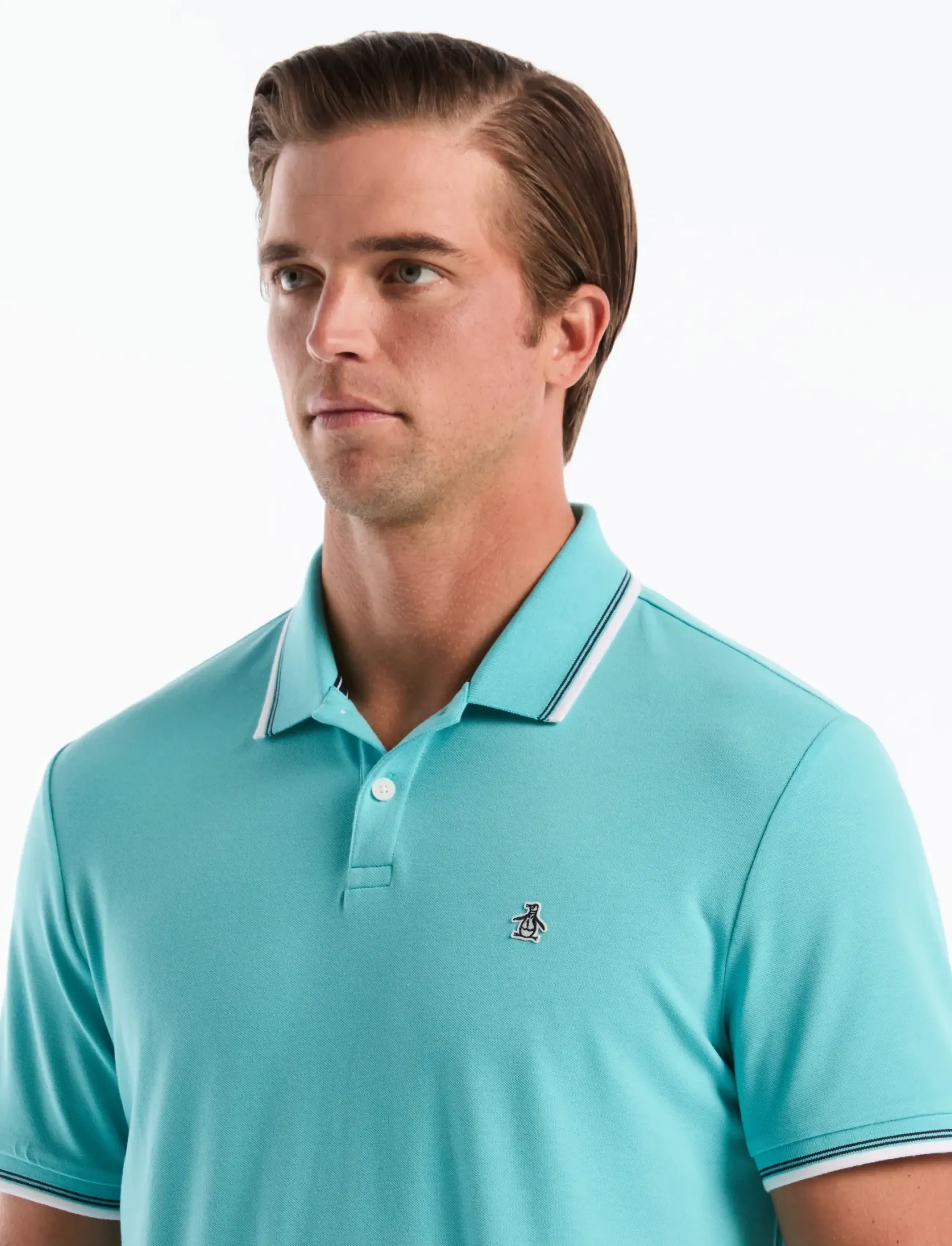 Original Penguin - TIPPED POLO TNCL PIQ - short-sleeved polos - aquarelle - 3