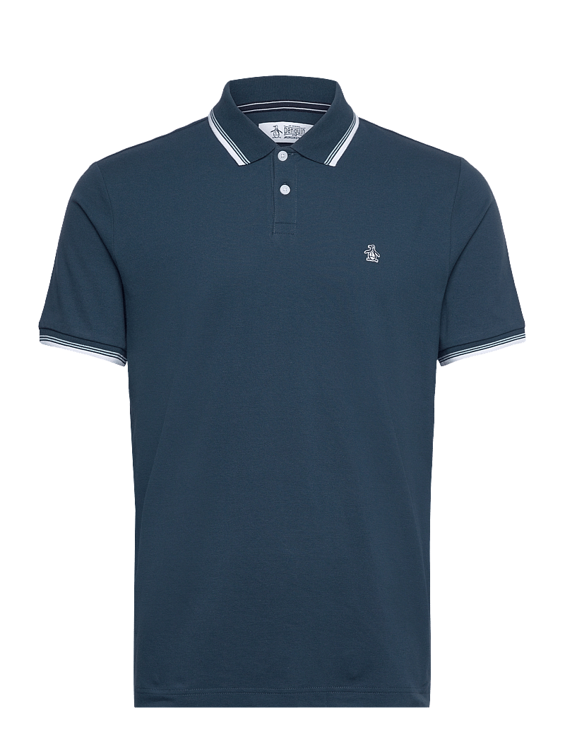 Original Penguin - TIPPED POLO TNCL PIQ - kortærmede poloer - blue wing teal - 0